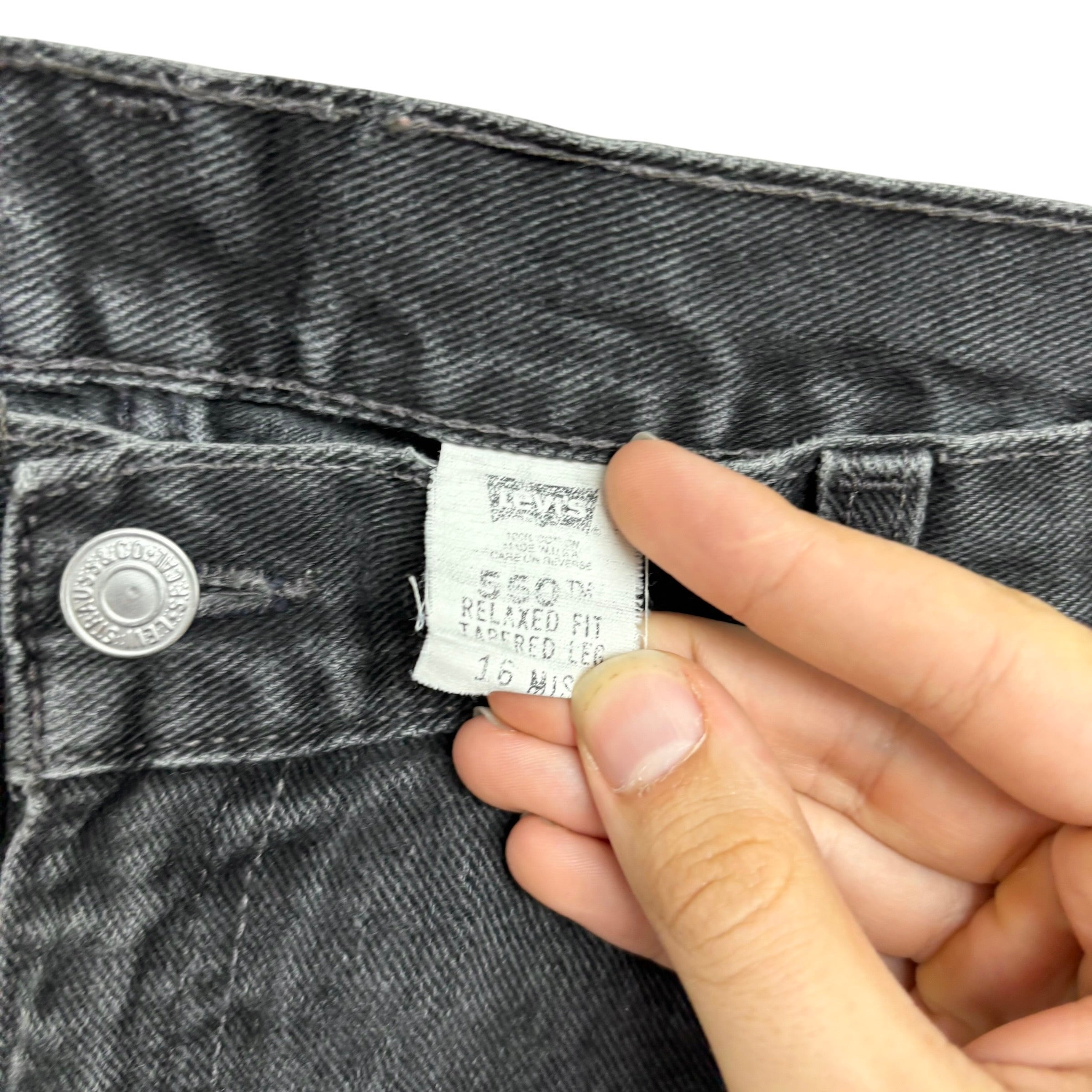 Levis 550 Jeans W33 L30 Womens Black Relaxed Taper Vintage USA Made