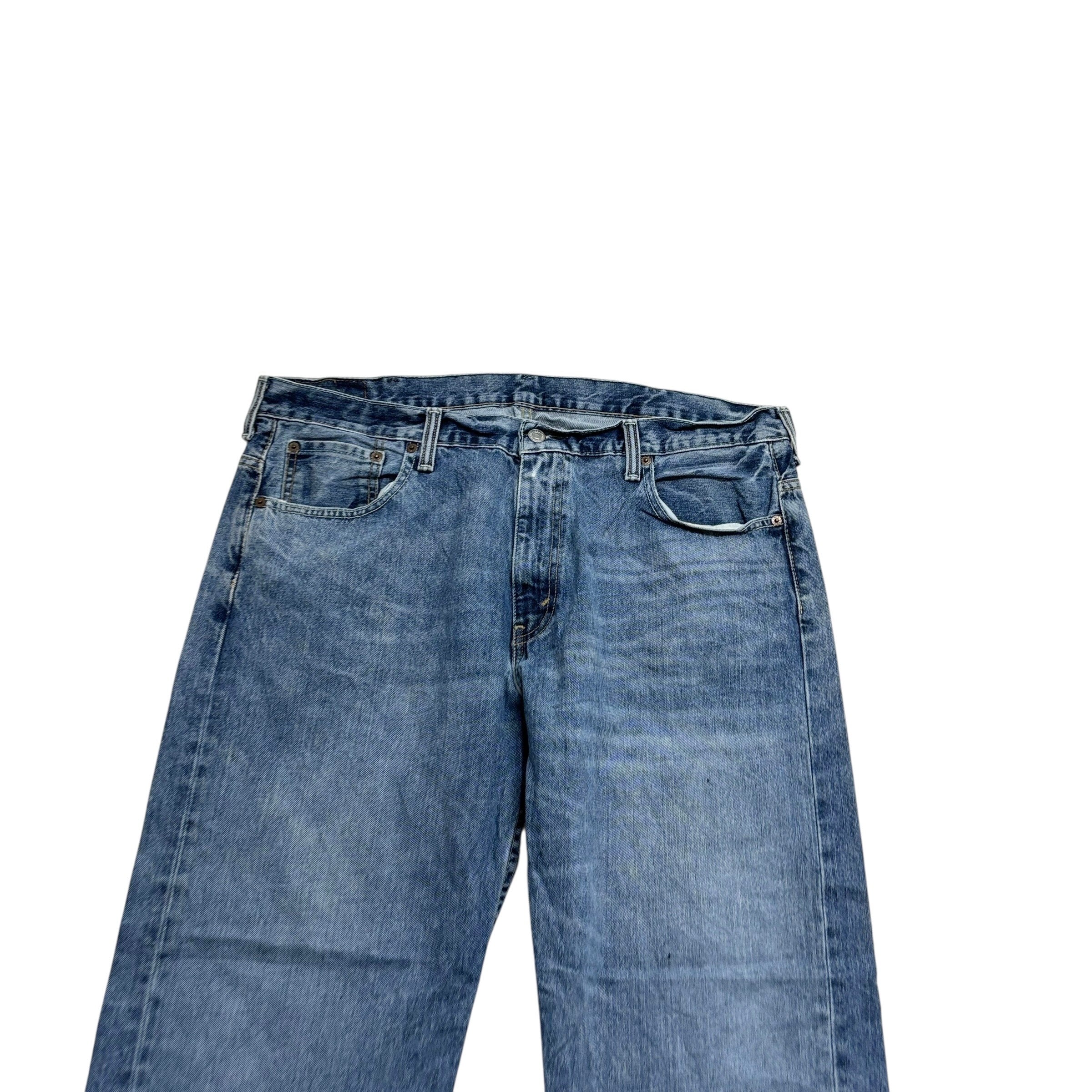 Levis 569 Jeans W38 L30 Mens Mid Blue Baggy Relaxed Straight Fit Denim