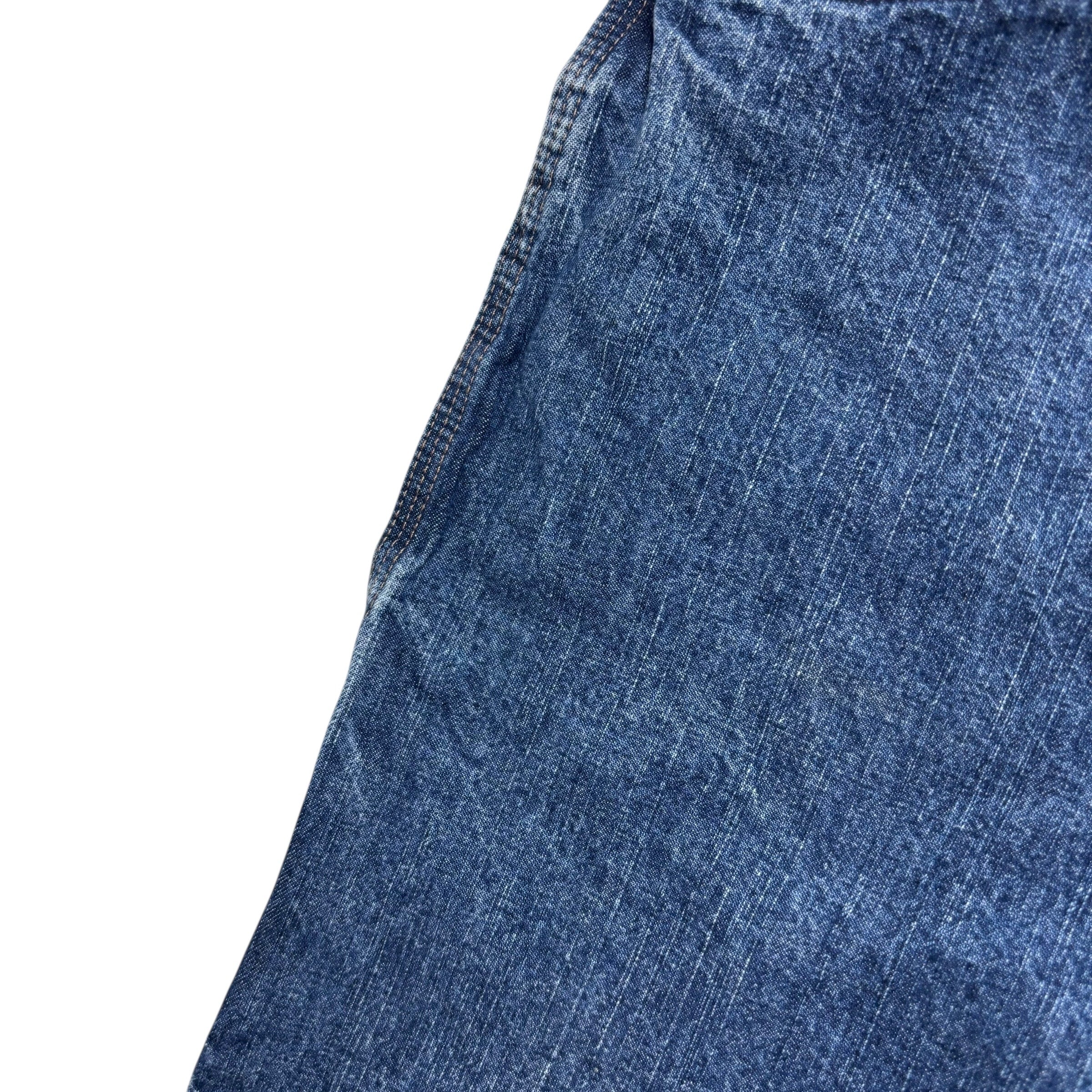 Wrangler Baggy Jorts W38 Mens Mid Blue Carpenter Denim Shorts Relaxed Fit