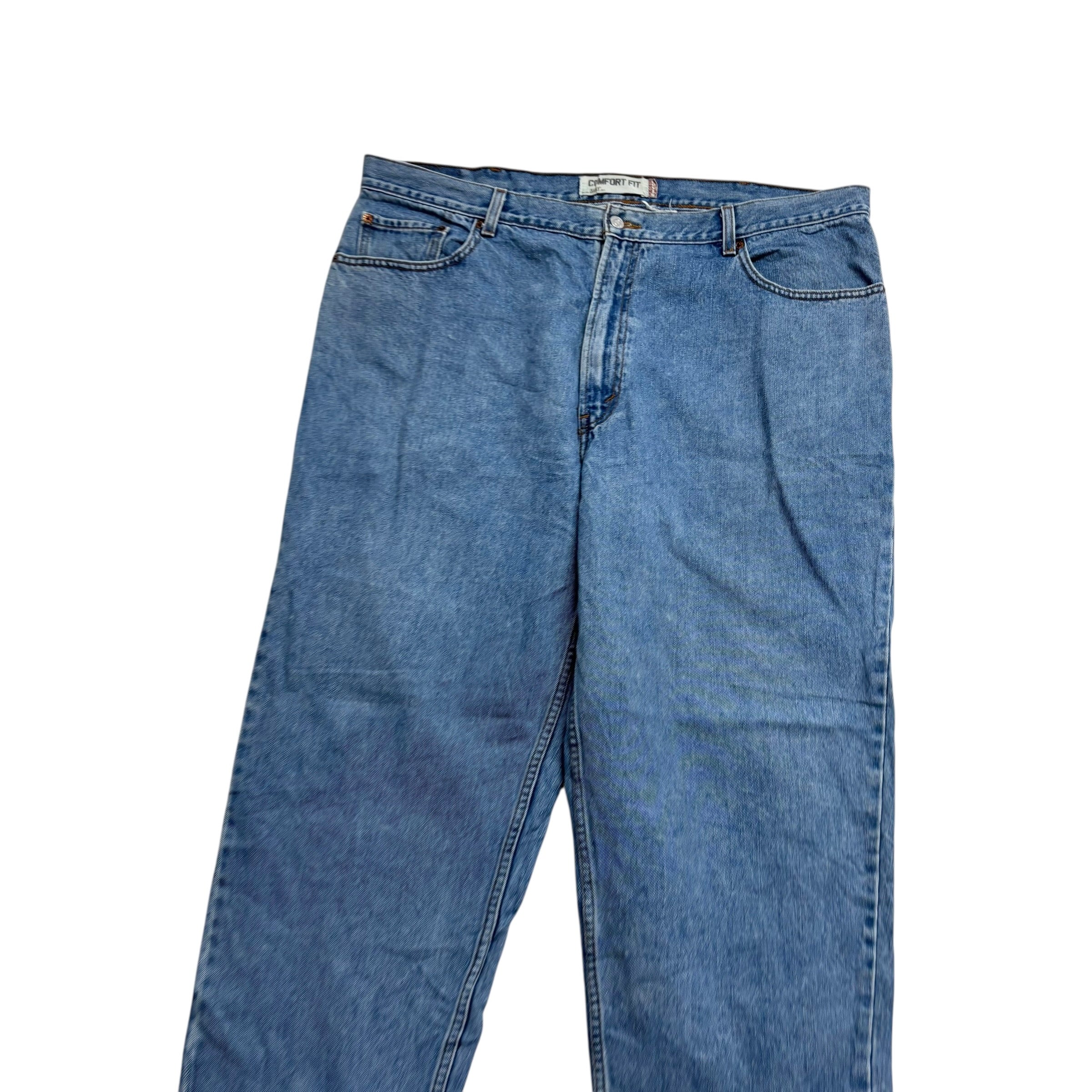 Levis 560 Jeans W42 L30 Mens Light Blue Baggy Relaxed Comfort Vintage Denim (E)