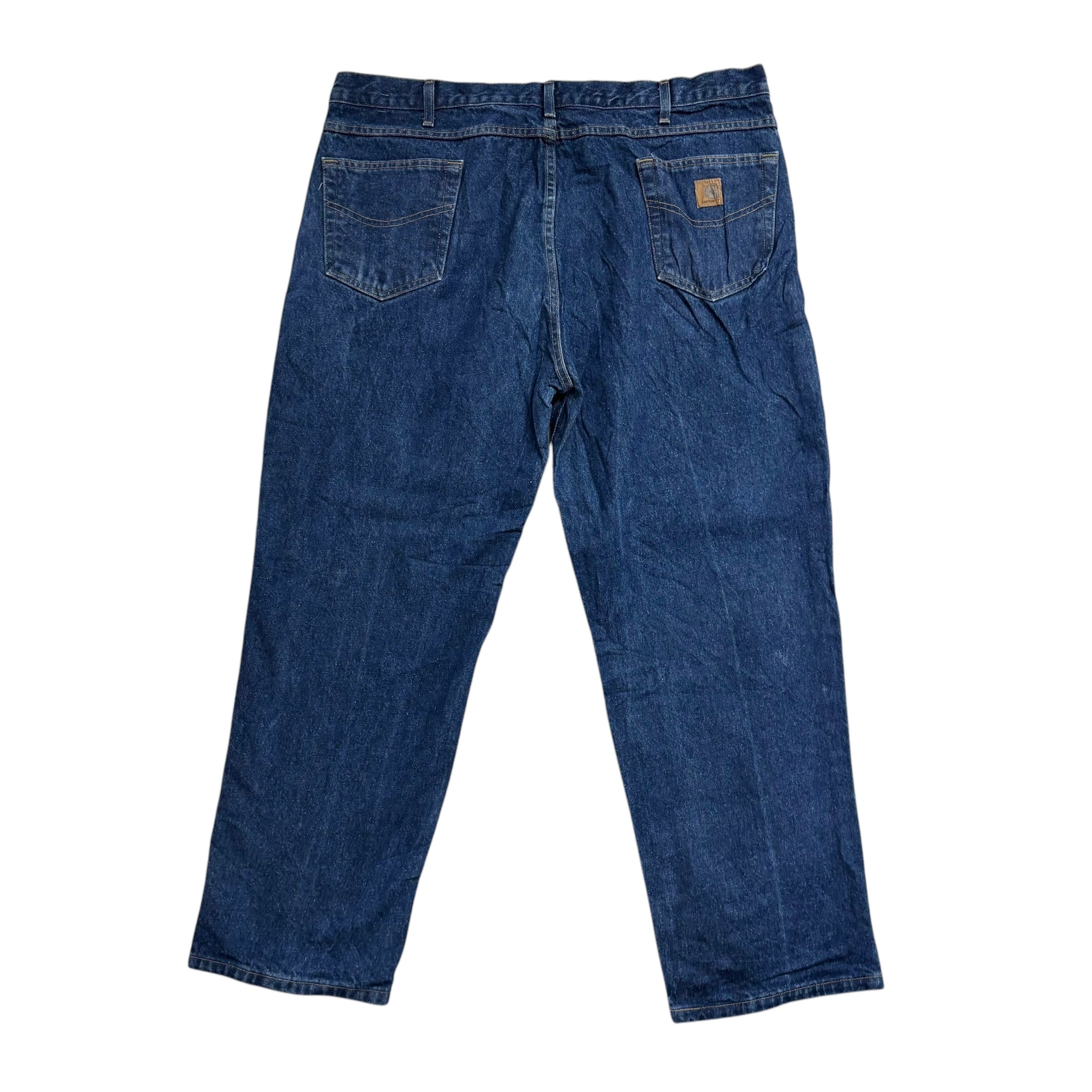 Carhartt Jeans W42 L30 Mens Mid Blue Relaxed Straight Fit Denim (E)