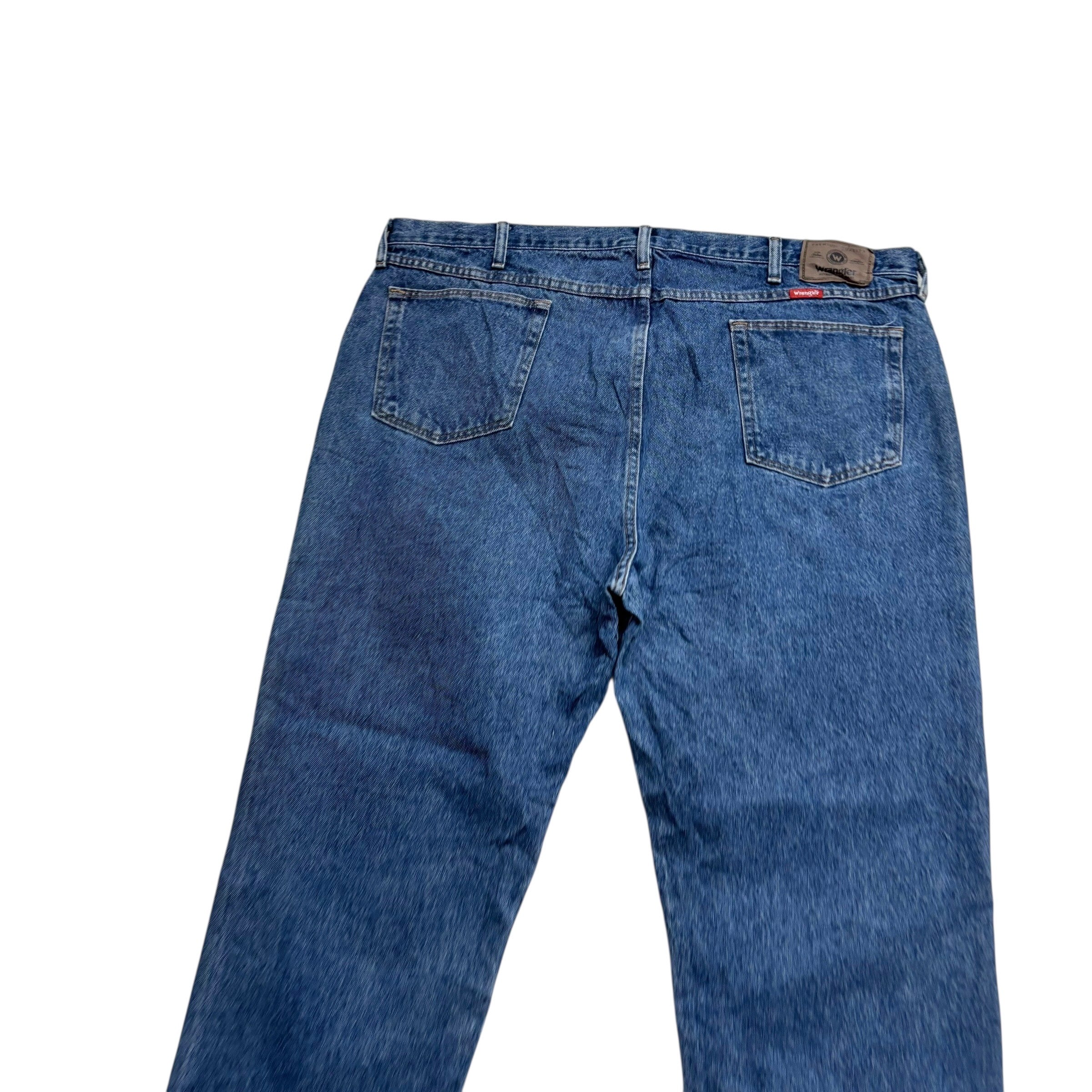 Wrangler Jeans W44 L32 Mens Mid Blue Regular Straight Fit Vintage Denim (E)