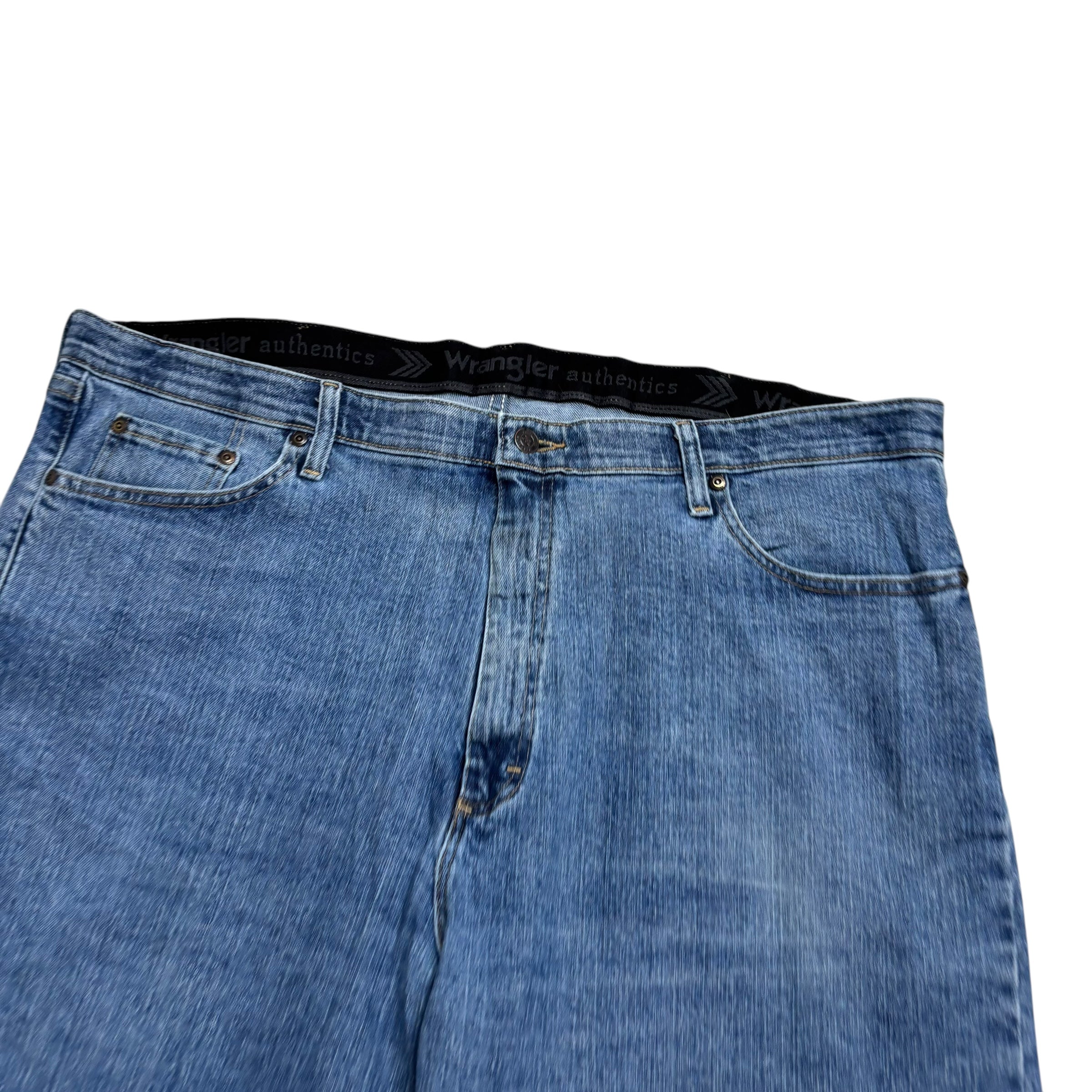 Wrangler Baggy Jorts W42 Mens Denim Shorts Mid Blue Relaxed Fit Stretch (E)