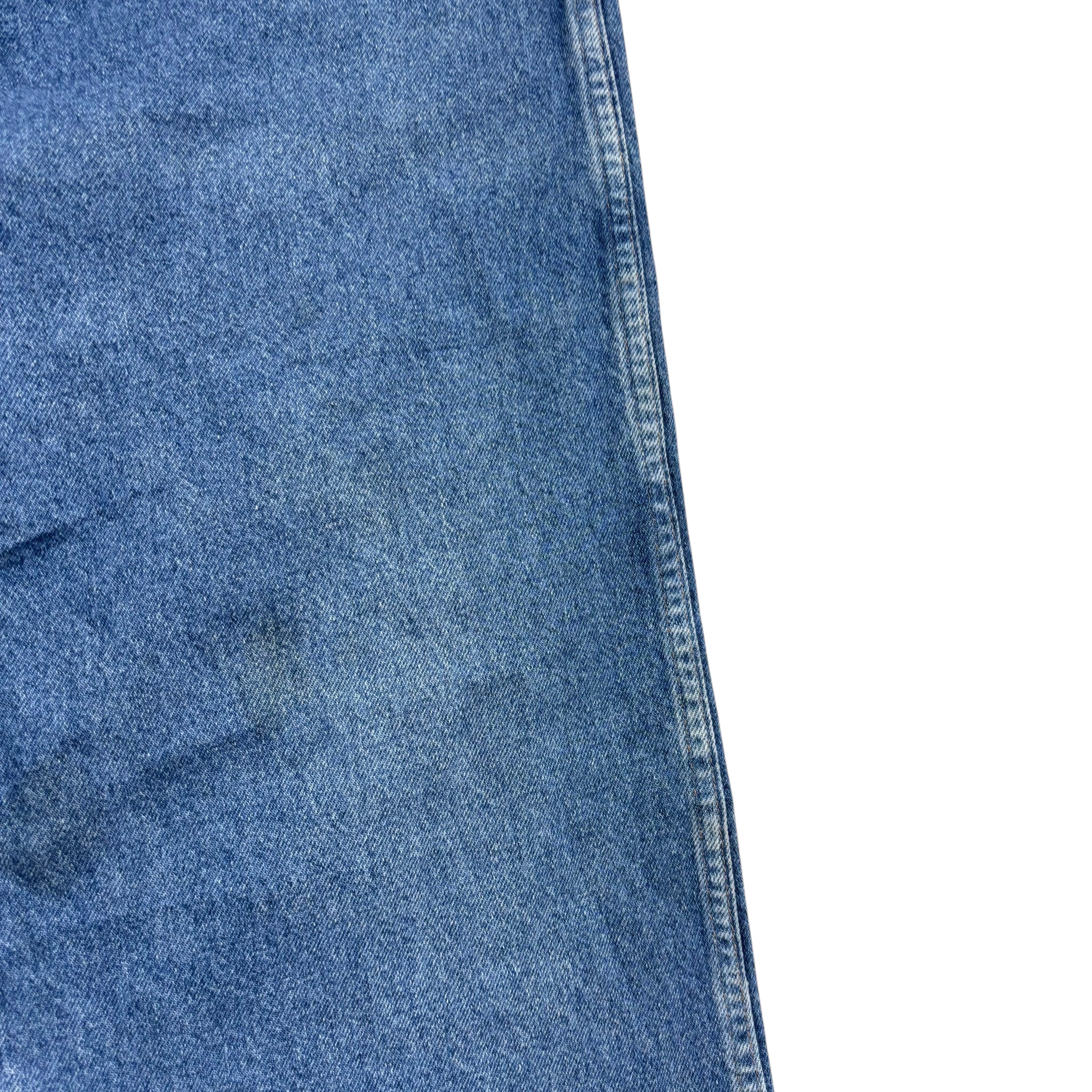 Wrangler Jeans W48 L32 Mens Mid Blue Regular Straight Fit Vintage Denim