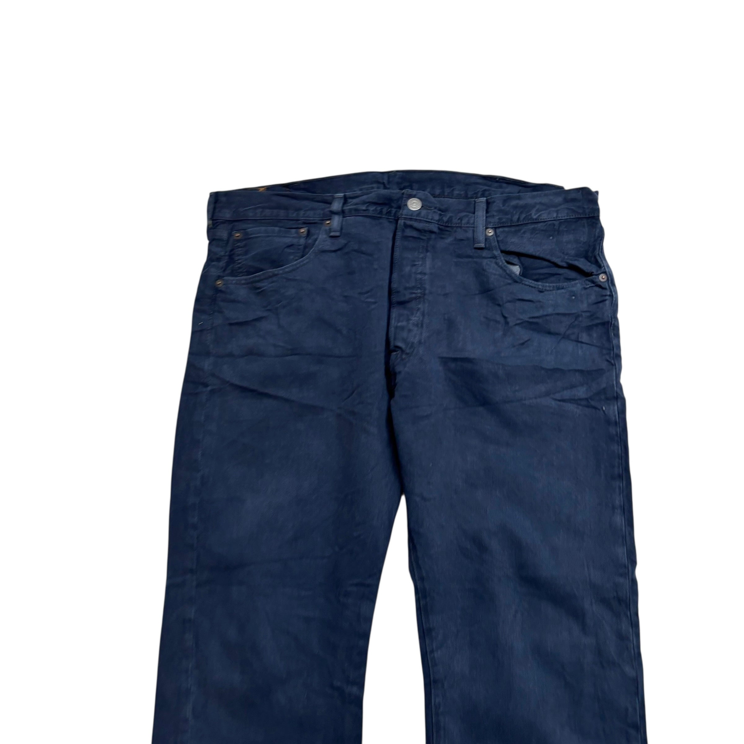 Levis 501 Jeans W38 L30 Mens Navy Blue Regular Straight Fit Denim (E)