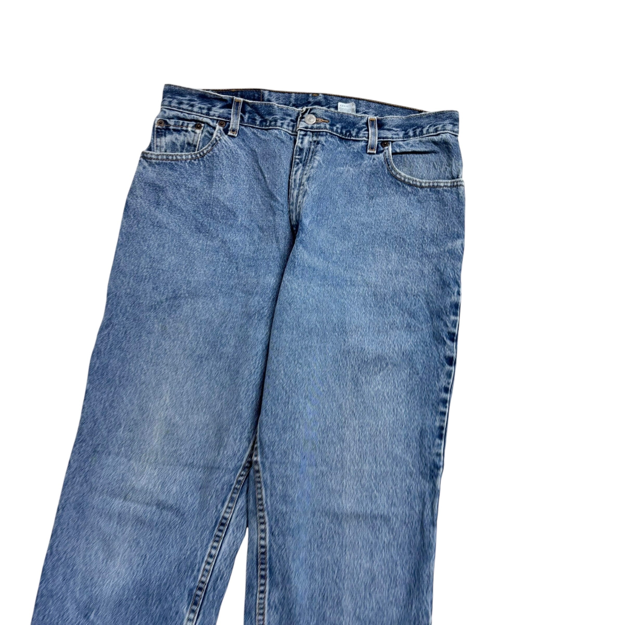 Levis 550 Jeans W34 L31 Womens Light Blue Relaxed Taper Mom Vintage Denim