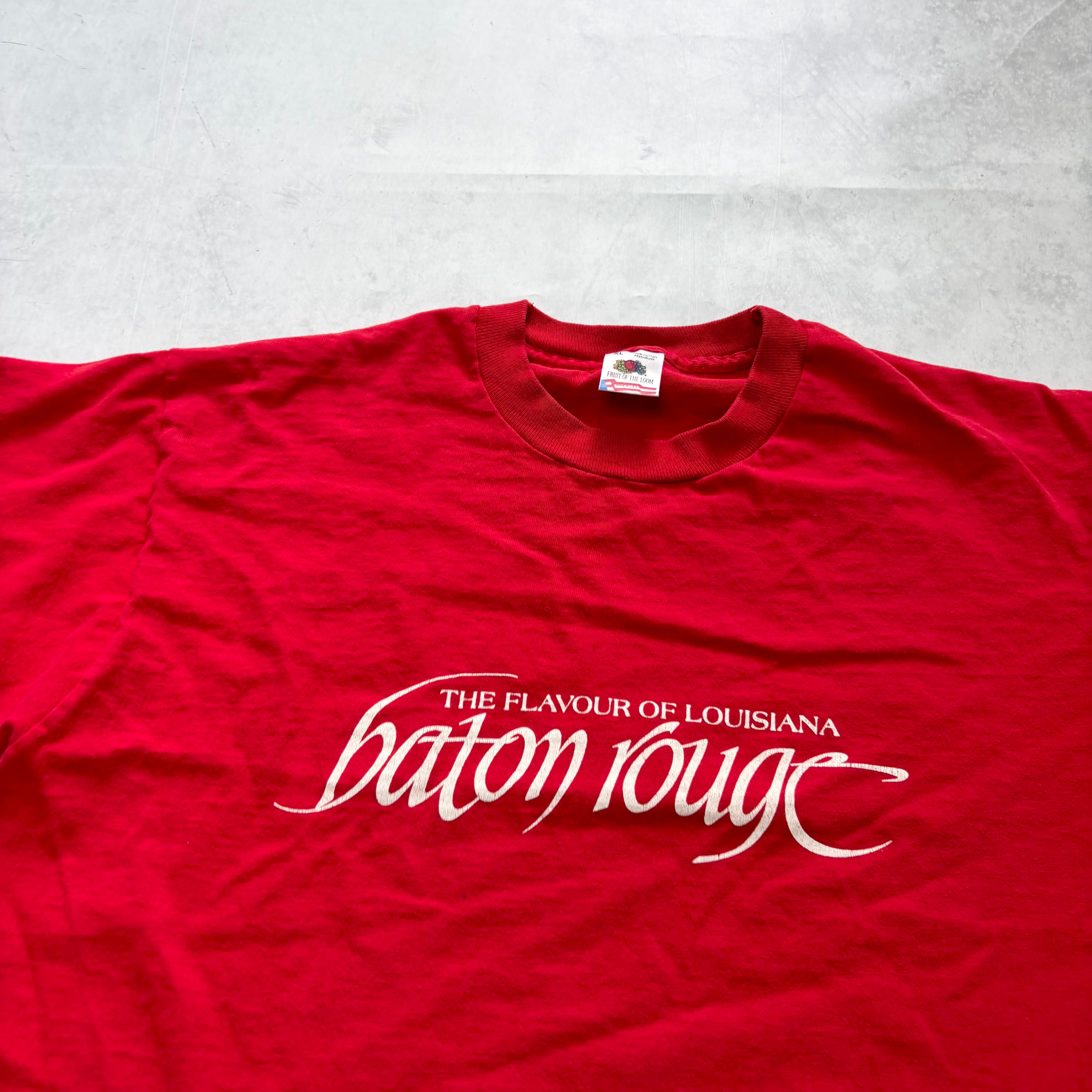 Vintage T Shirt Mens Large Red Single Stitch Graphic Print 90s USA