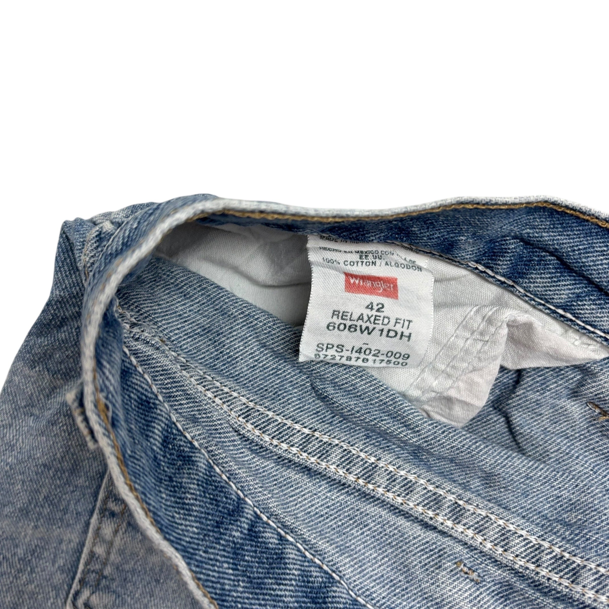 Wrangler Baggy Jorts W42 Mens Denim Shorts Mid Blue Relaxed Fit (F)