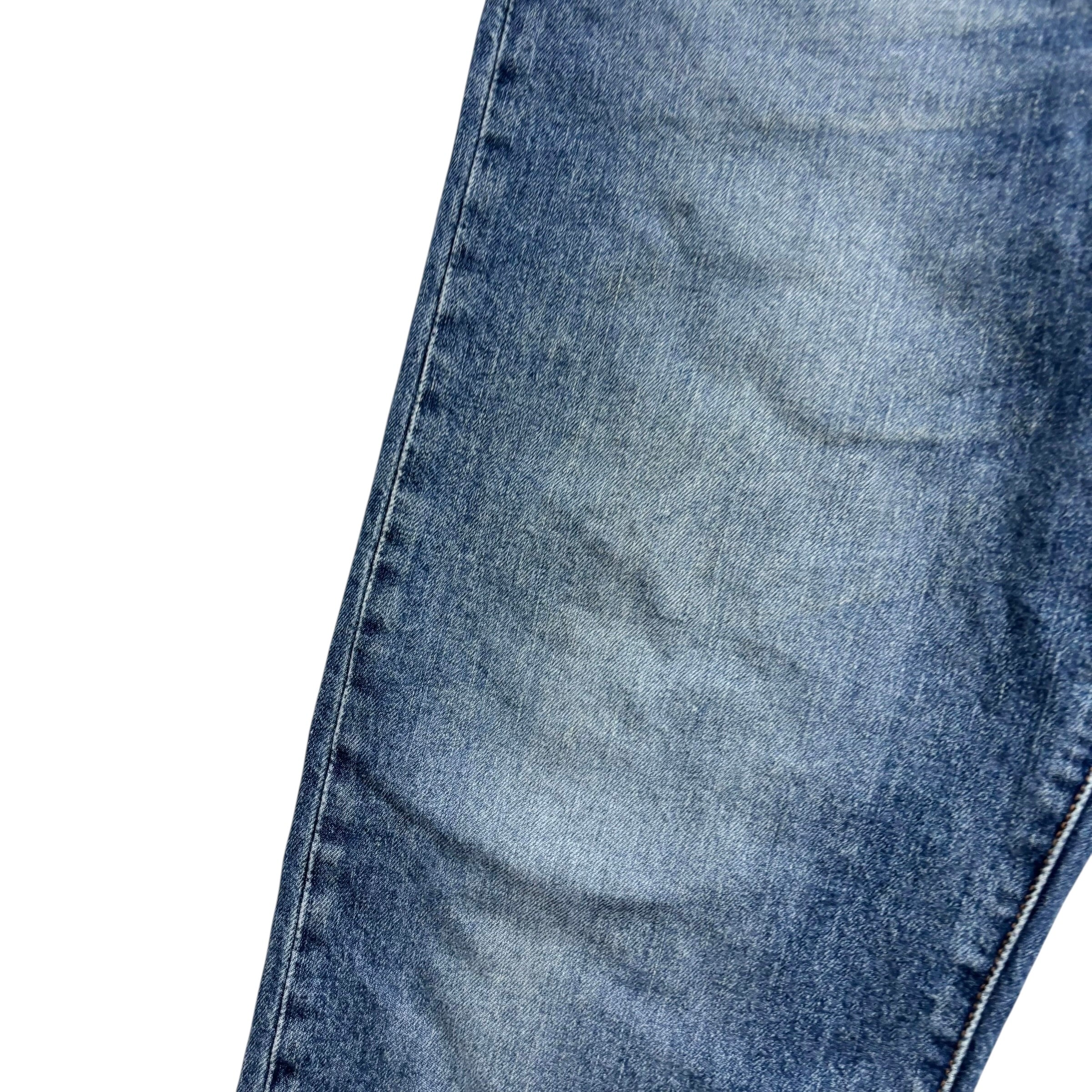 Levis 502 Jeans W38 L32 Mens Mid Blue Regular Tapered Fit Stretch Denim