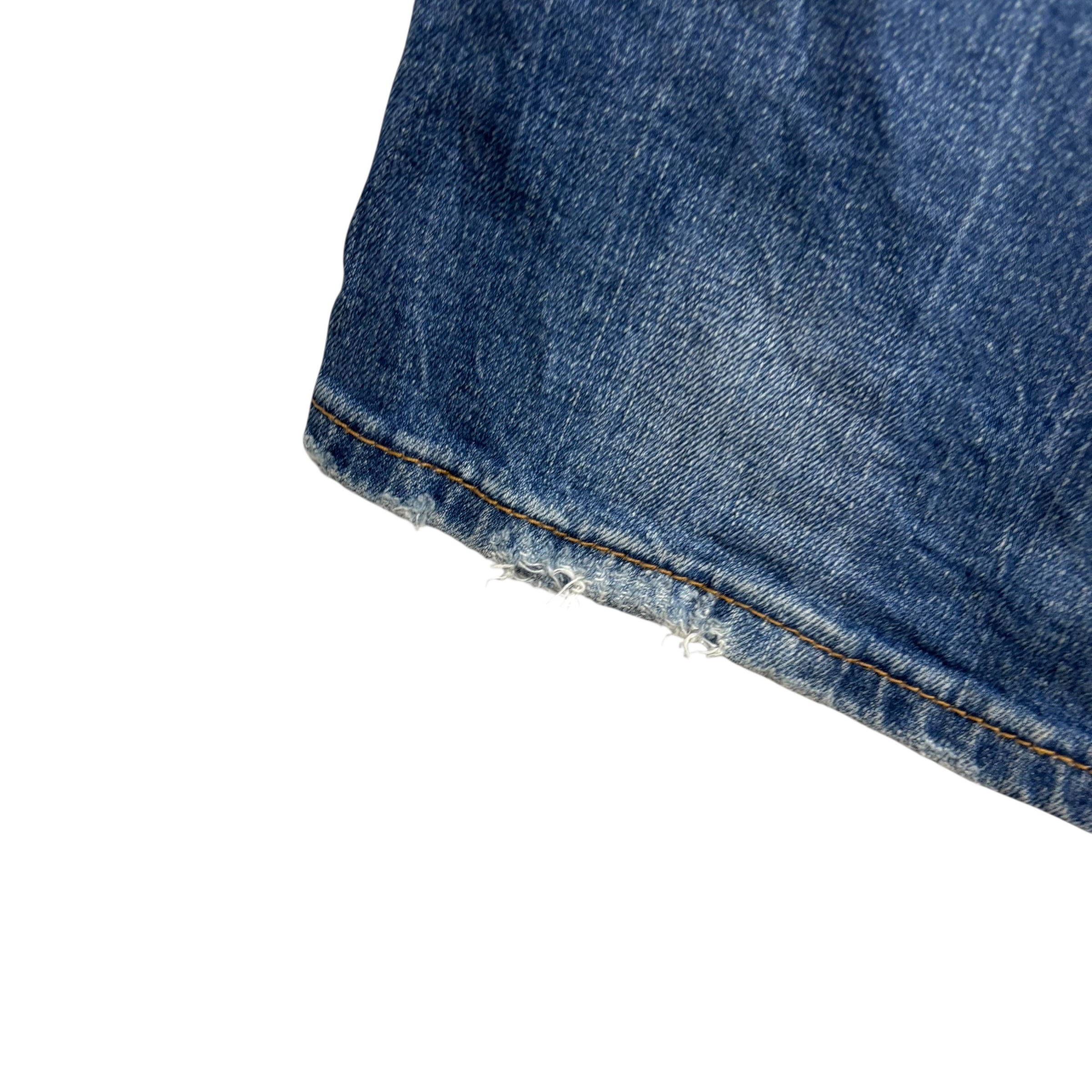 Levis 541 Jeans W32 L30 Mens Mid Blue Athletic Tapered Fit Stretch Denim