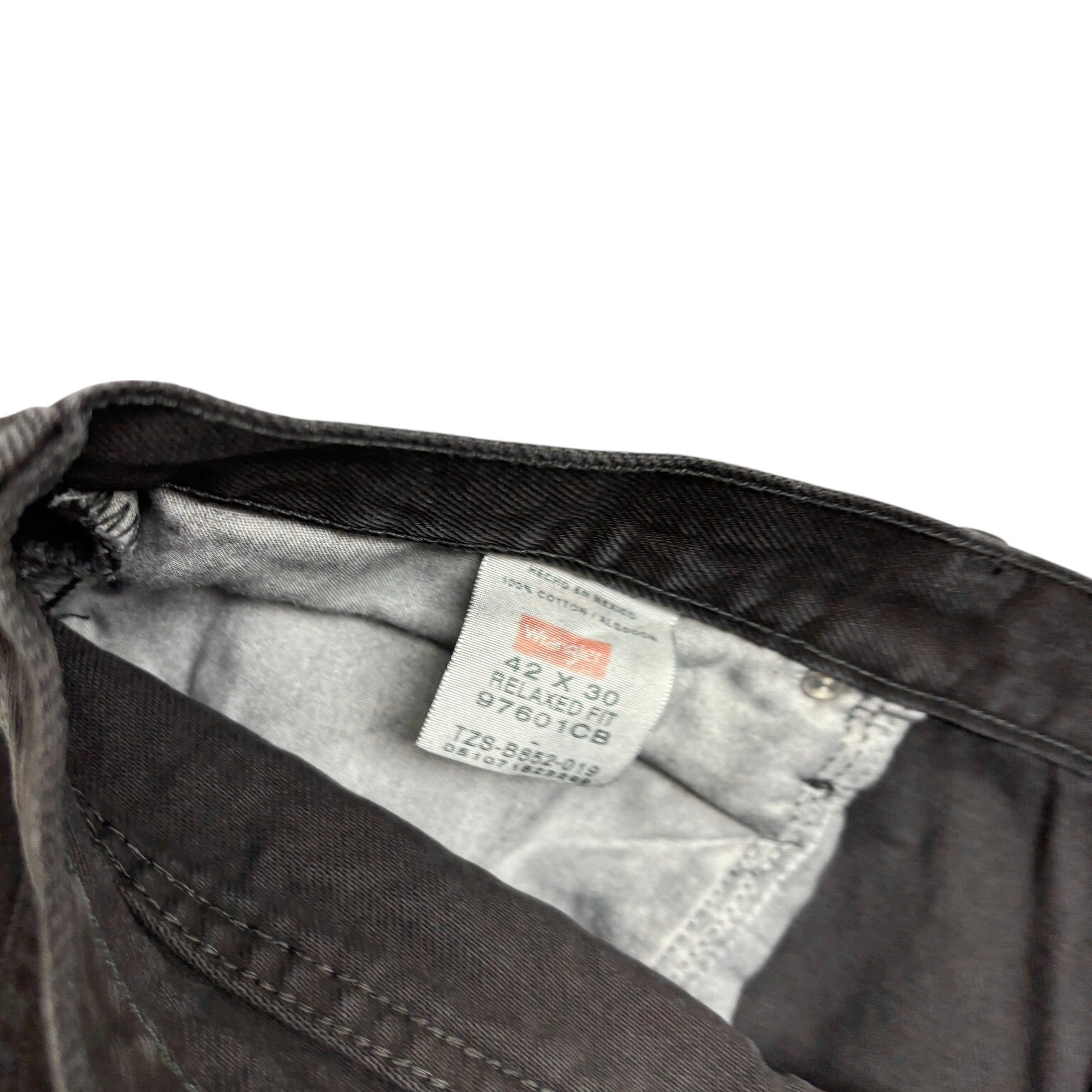 Wrangler Jeans W42 L30 Mens Black Relaxed Straight Fit Denim (E)