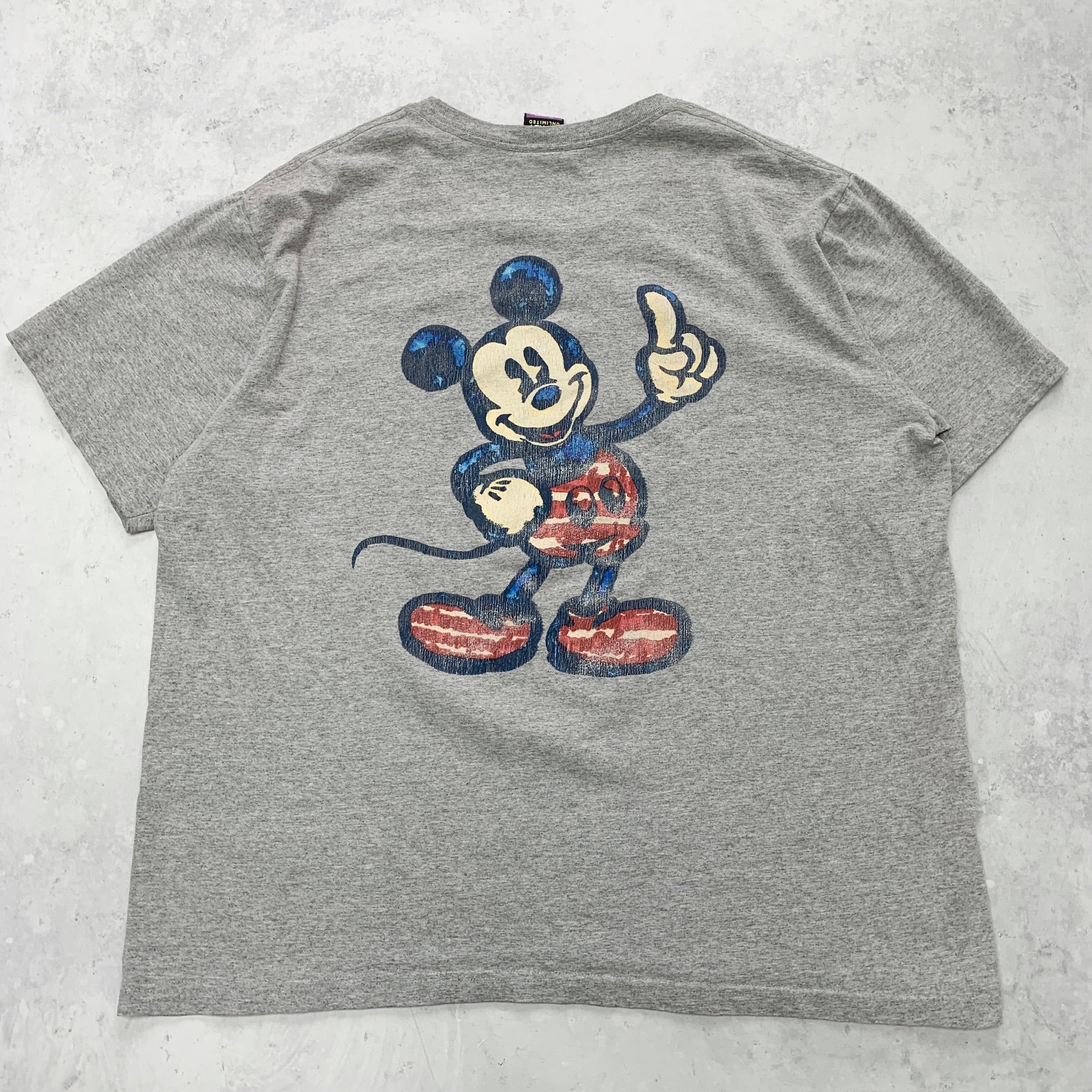 Vintage T Shirt Womens 3XL Grey Mickey Disney Cartoon 90s Graphic Print