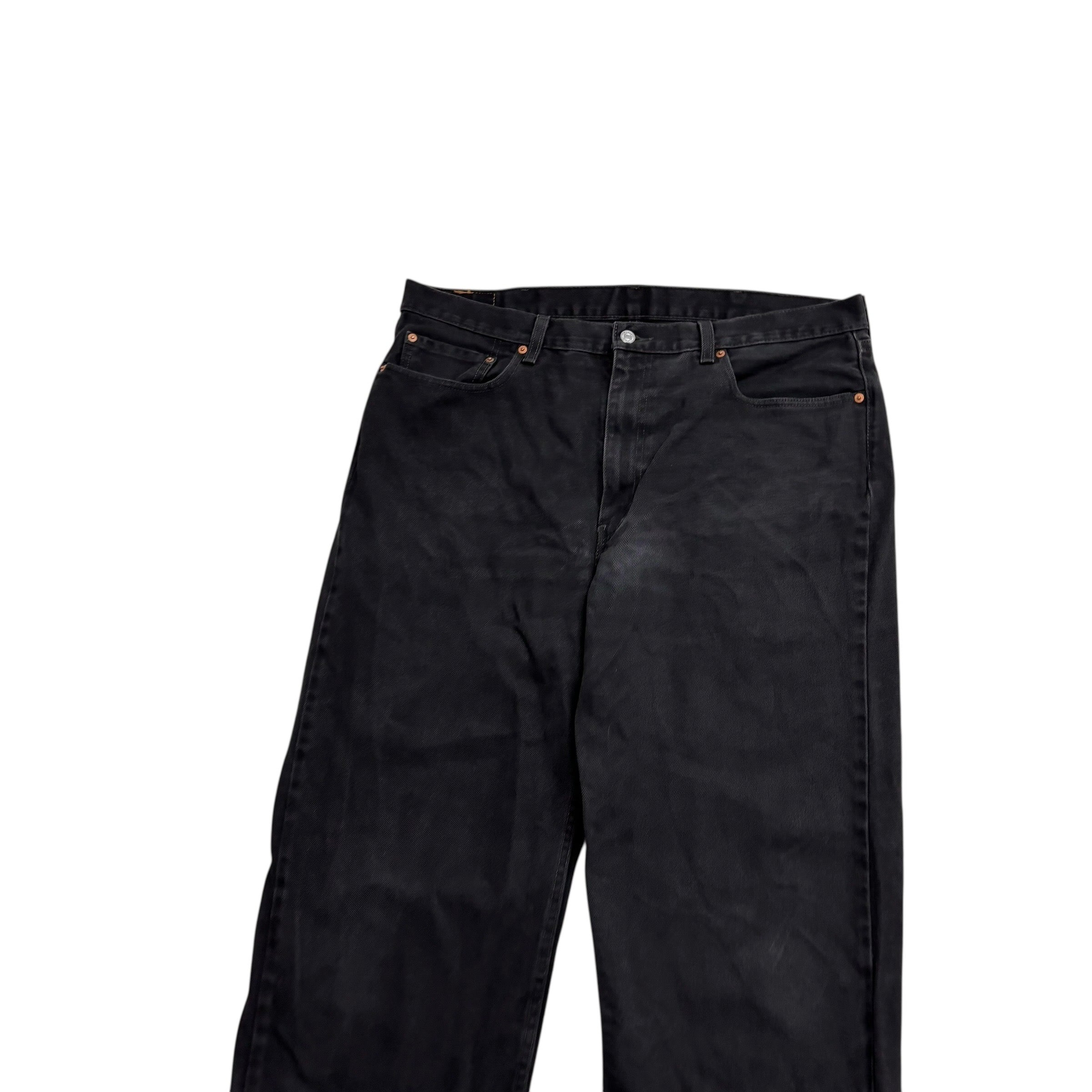 Levis 550 Jeans W40 L38 Mens Black Baggy Relaxed Straight Fit Denim