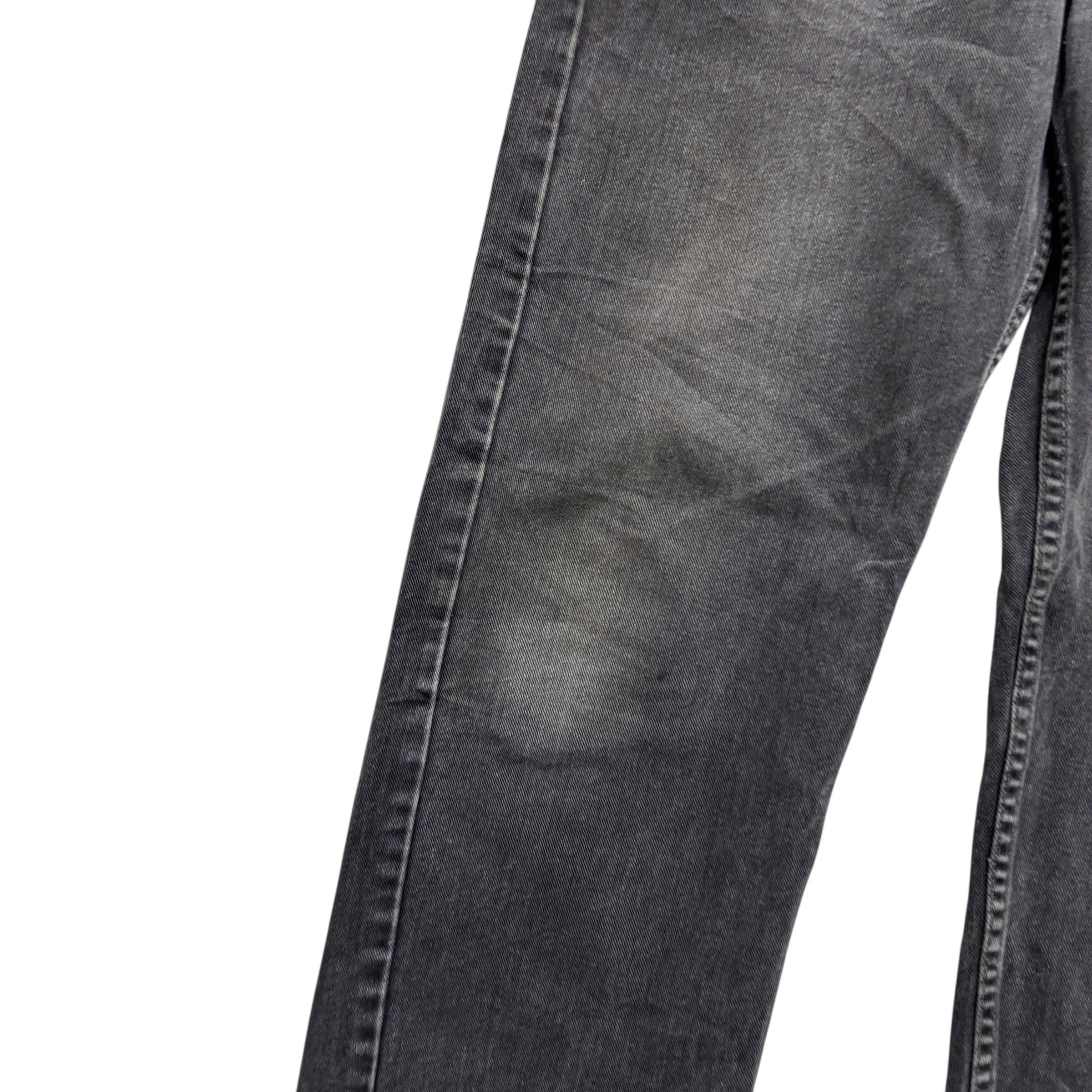 Levis 505 Jeans W36 L36 Mens Black Regular Straight Fit Vintage Denim (F)