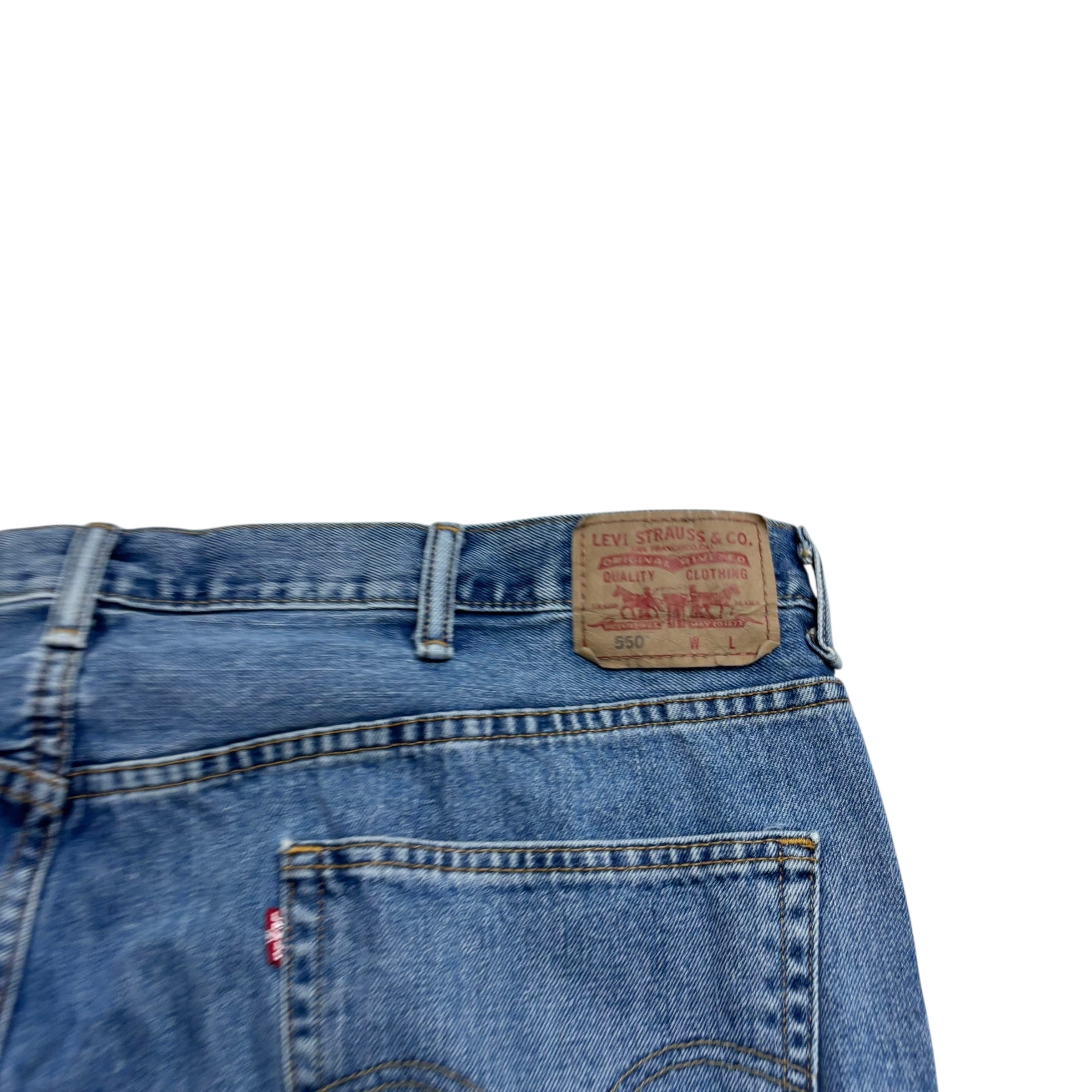 Levis 550 Jeans W46 L30 Mens Mid Blue Baggy Relaxed Straight Vintage Denim (E)