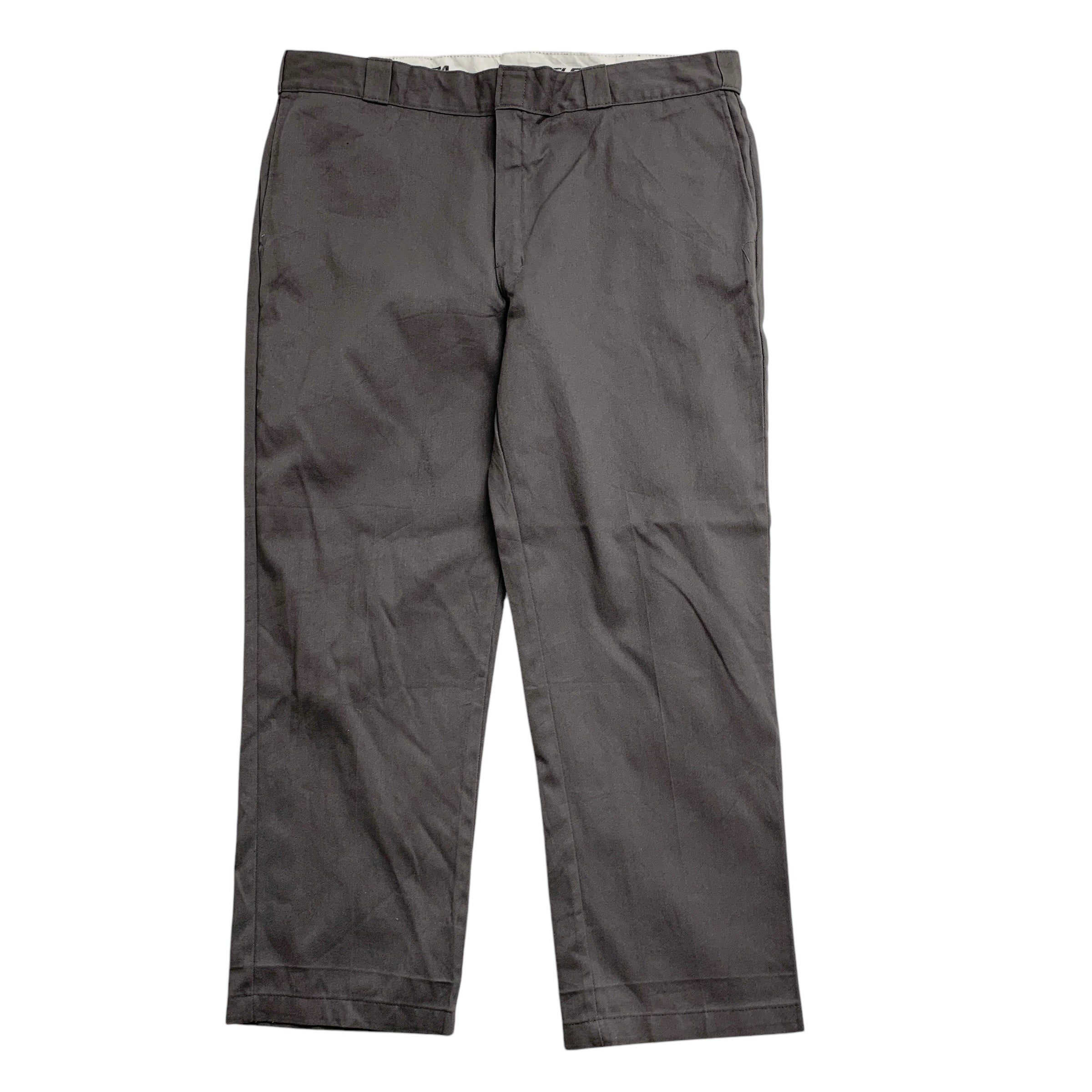 Dickies 874 Trousers W42 L30 Mens Grey Pants Original Straight Fit Workwear