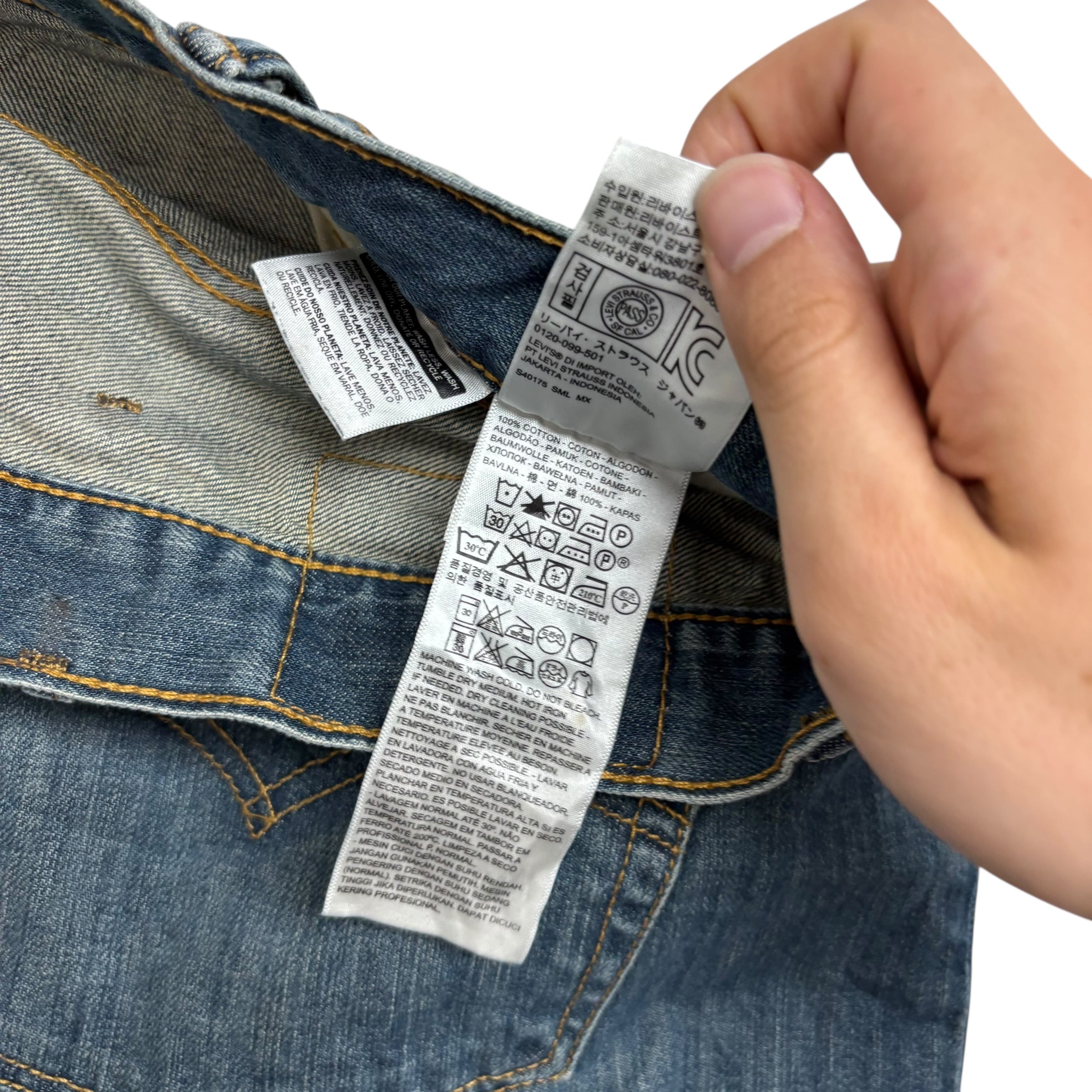 Levis 559 Jeans W50 L32 Mens Dark Blue Baggy Relaxed Straight Fit Denim (E)