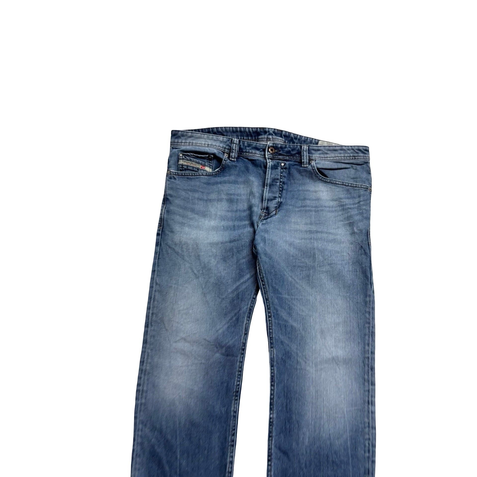 Diesel Safado Jeans W36 L32 Mens Mid Blue Slim Straight Fit Stretch Denim