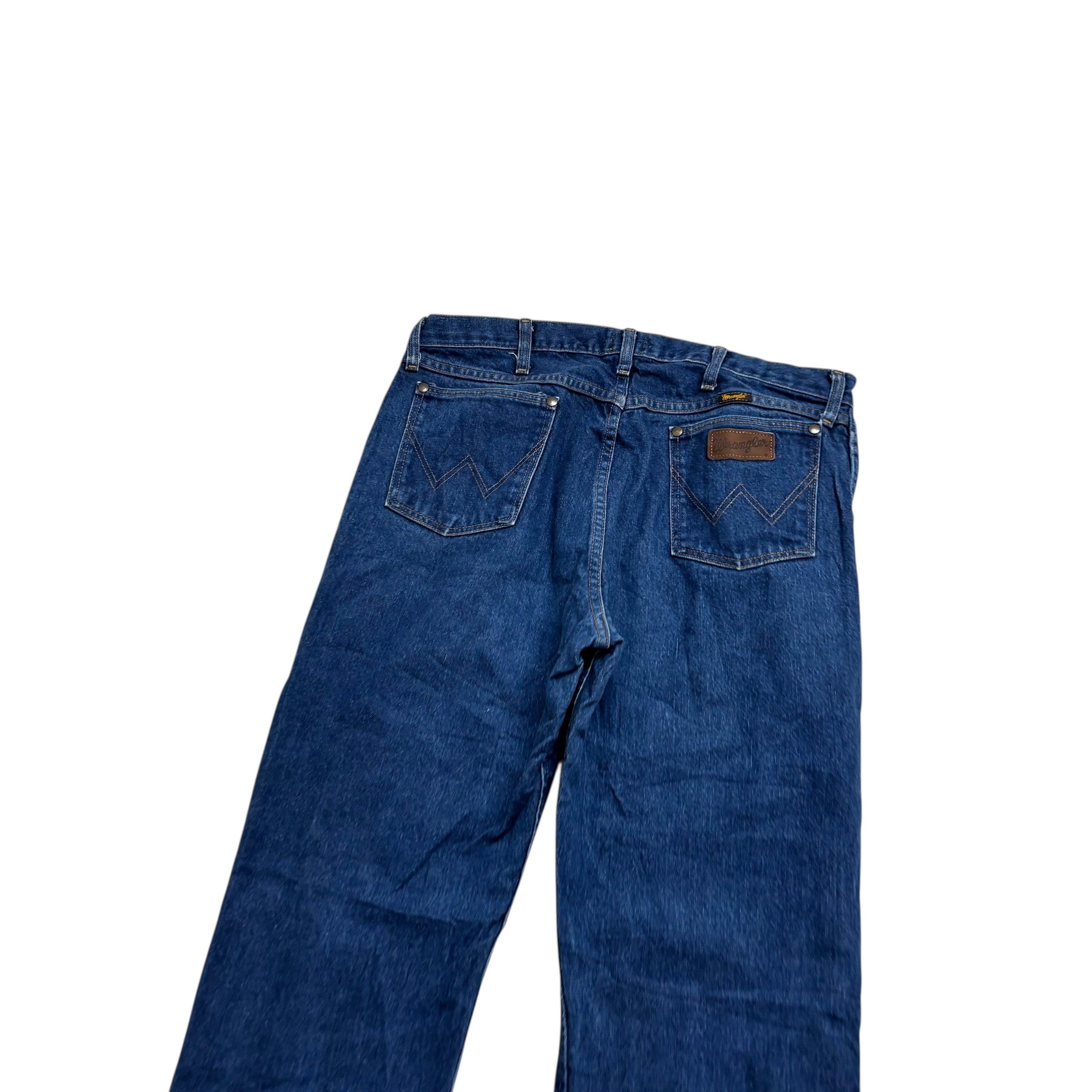 Wrangler Jeans Cowboy Cut W35 L32 Mens Mid Blue 47MWZ Original Fit Denim (E)