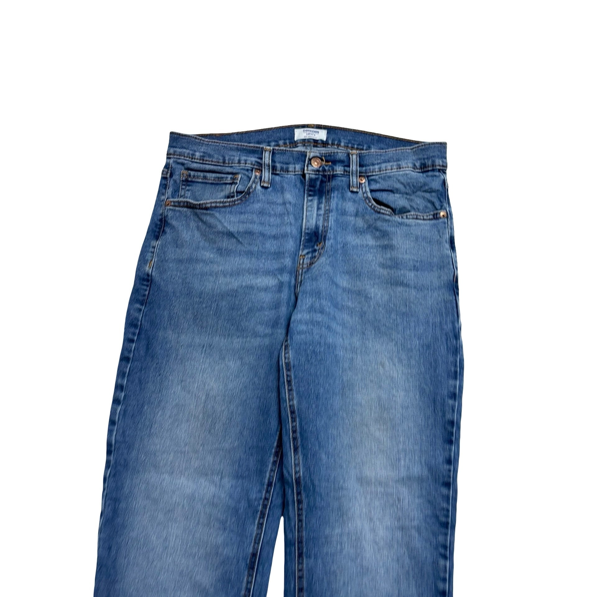 Levis Denizen Jeans W32 L31 Mens Mid Blue Athletic Tapered Fit Stretch (E)