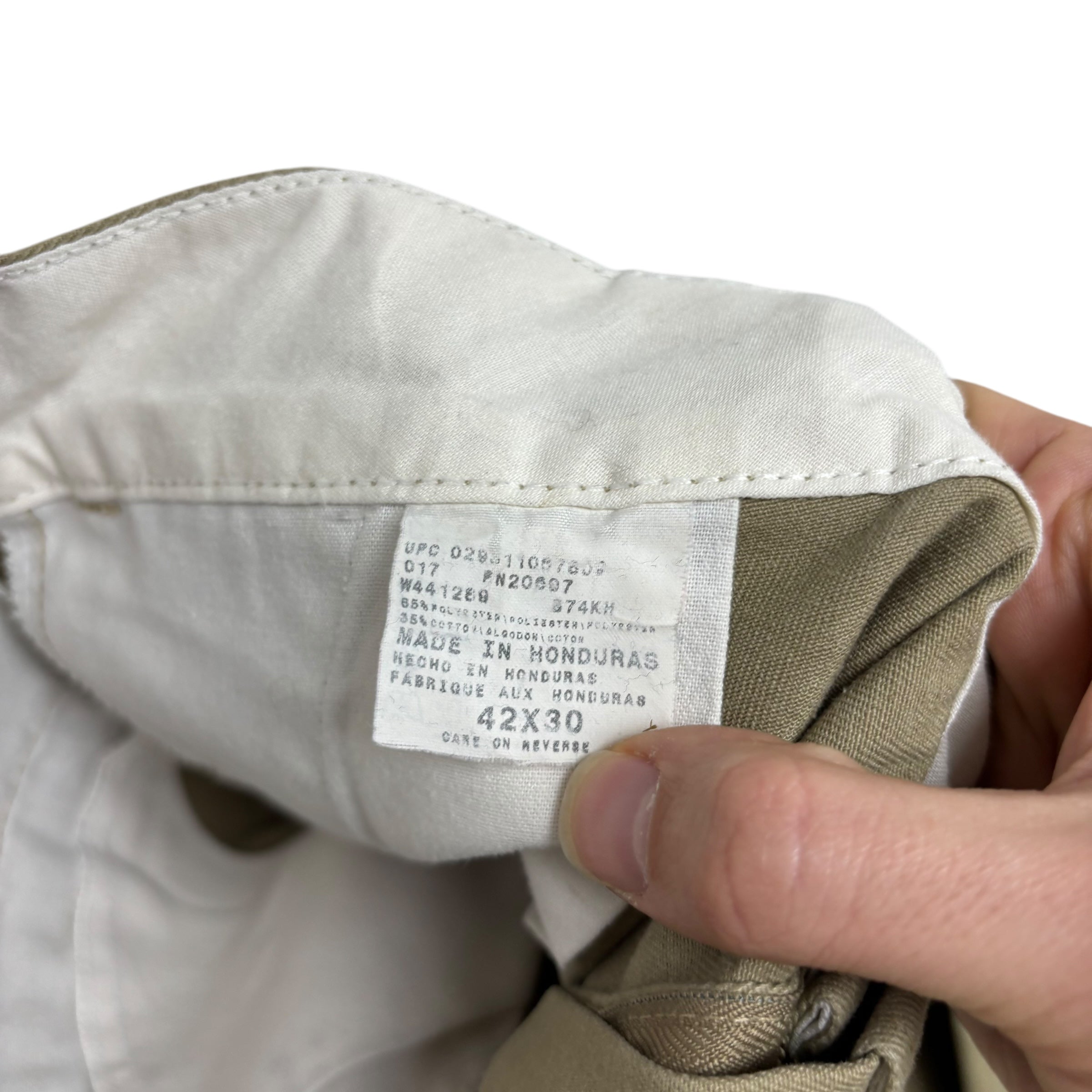 Dickies 874 Trousers W42 L30 Mens Beige Khaki Pants Original Fit Workwear