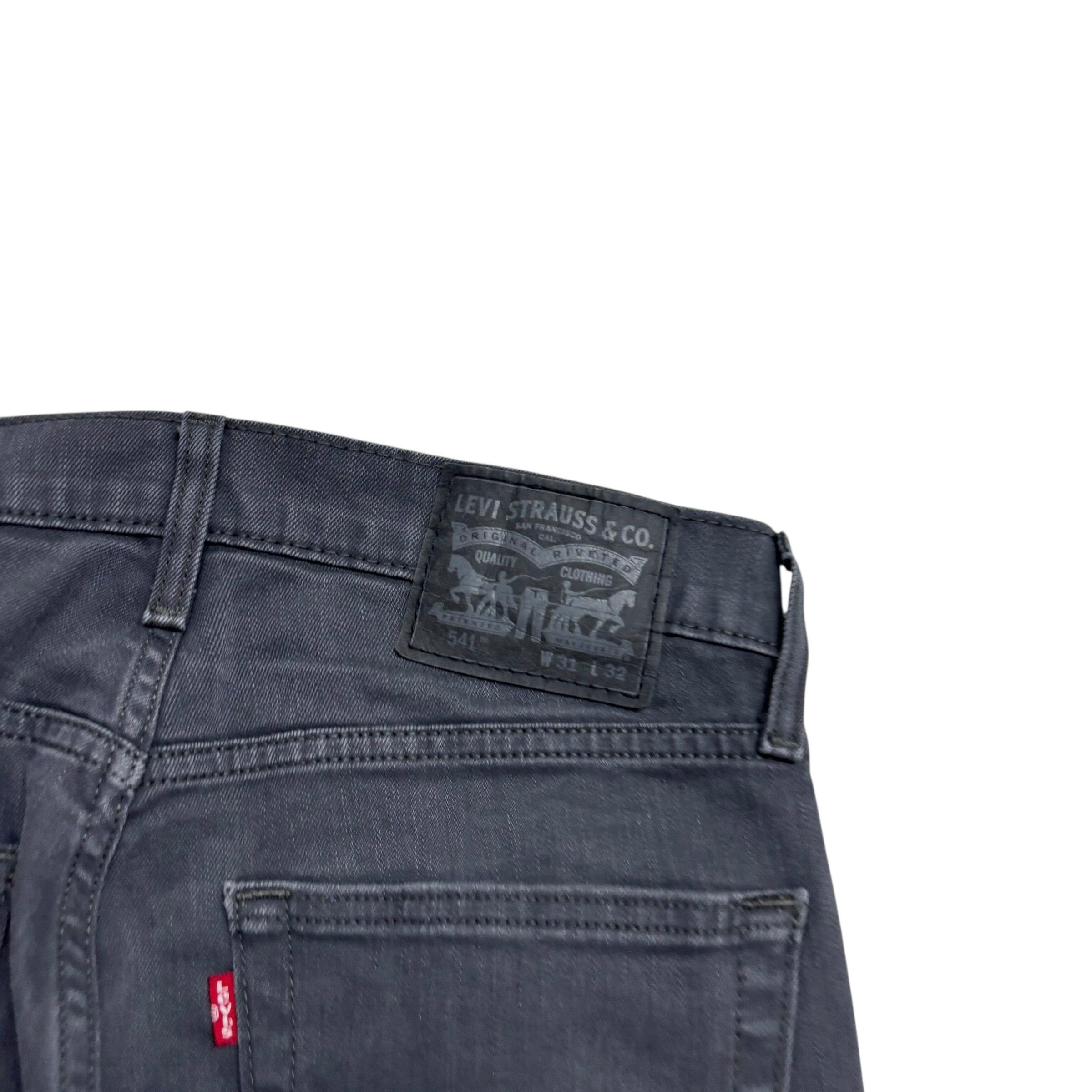 Levis 541 Jeans W31 L31 Mens Grey Athletic Tapered Fit Stretch Denim