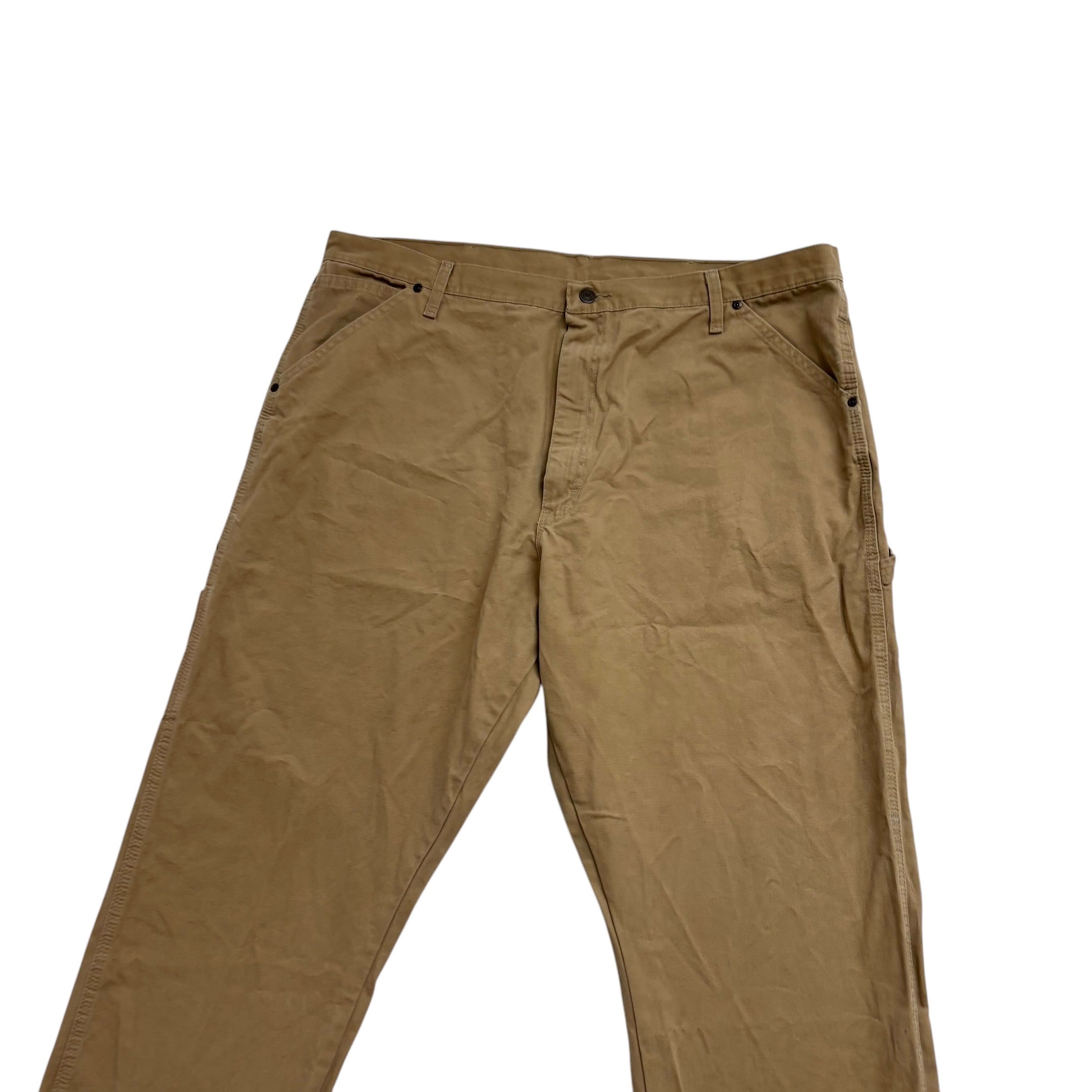 Wrangler Carpenter Trousers W42 L30 Mens Tan Relaxed Fit Cotton Pants