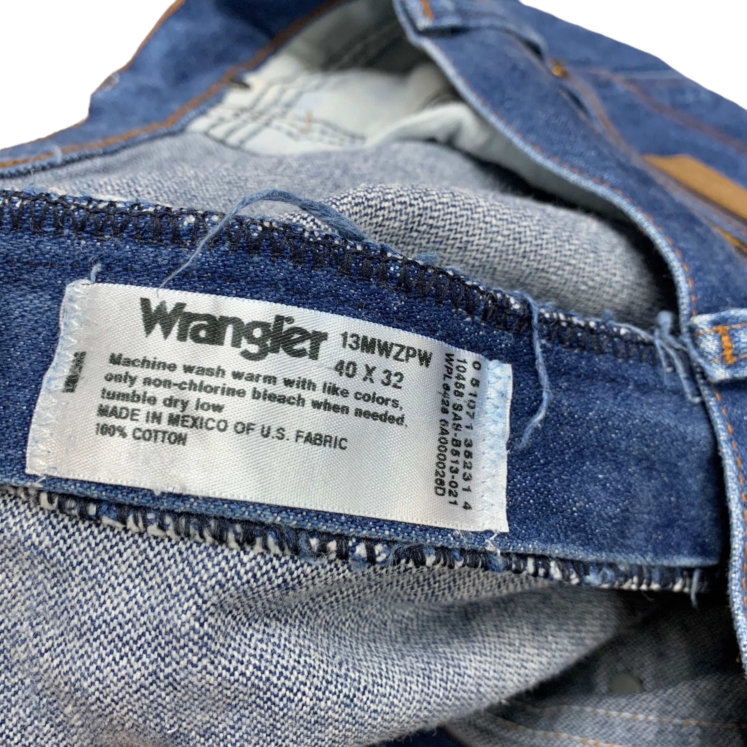 Wrangler Jeans Cowboy Cut W40 L32 Mens Mid Blue 13MWZ Original Fit Vintage Denim