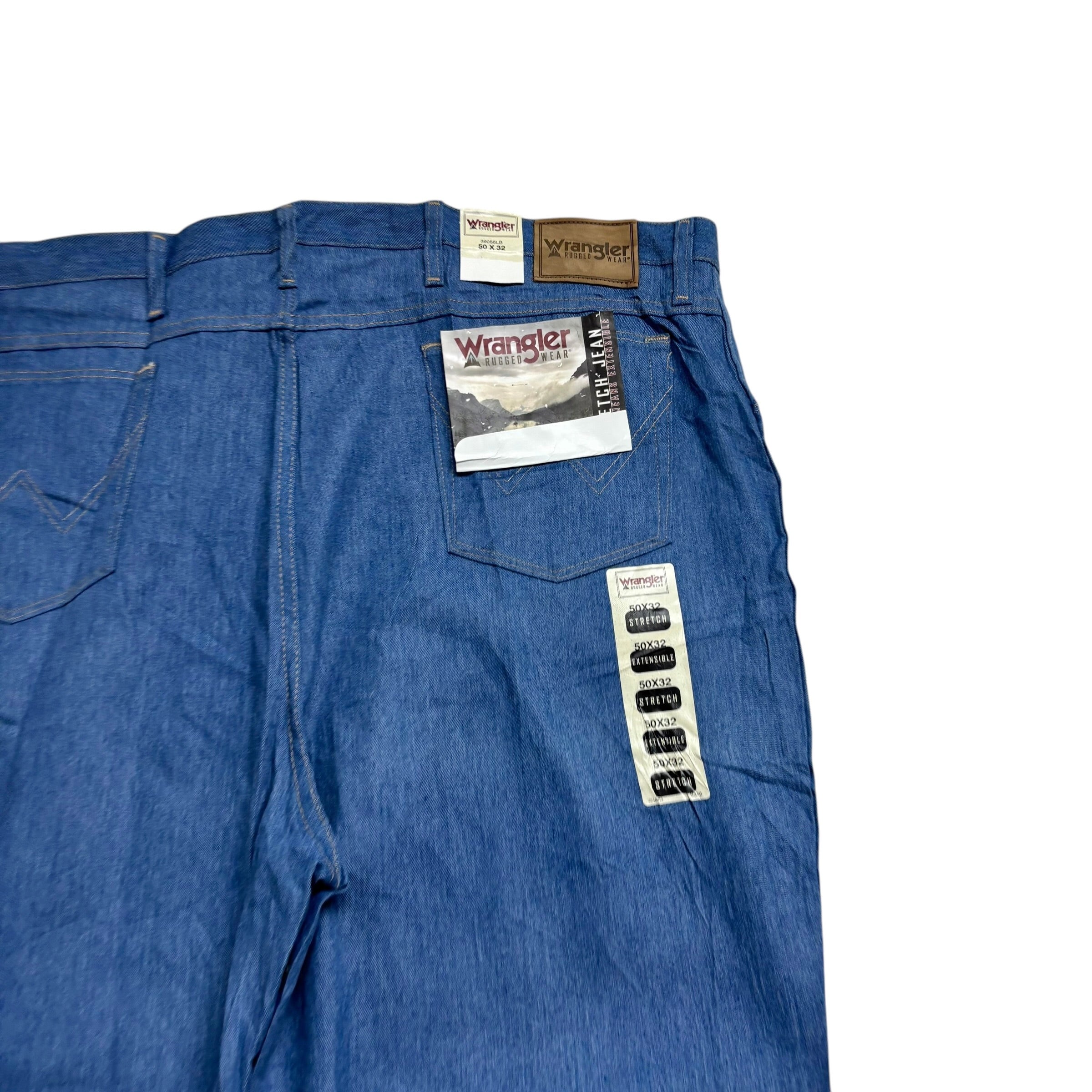 Wrangler Jeans W50 L32 Mens Blue Relaxed Straight Fit Vintage Denim (E)