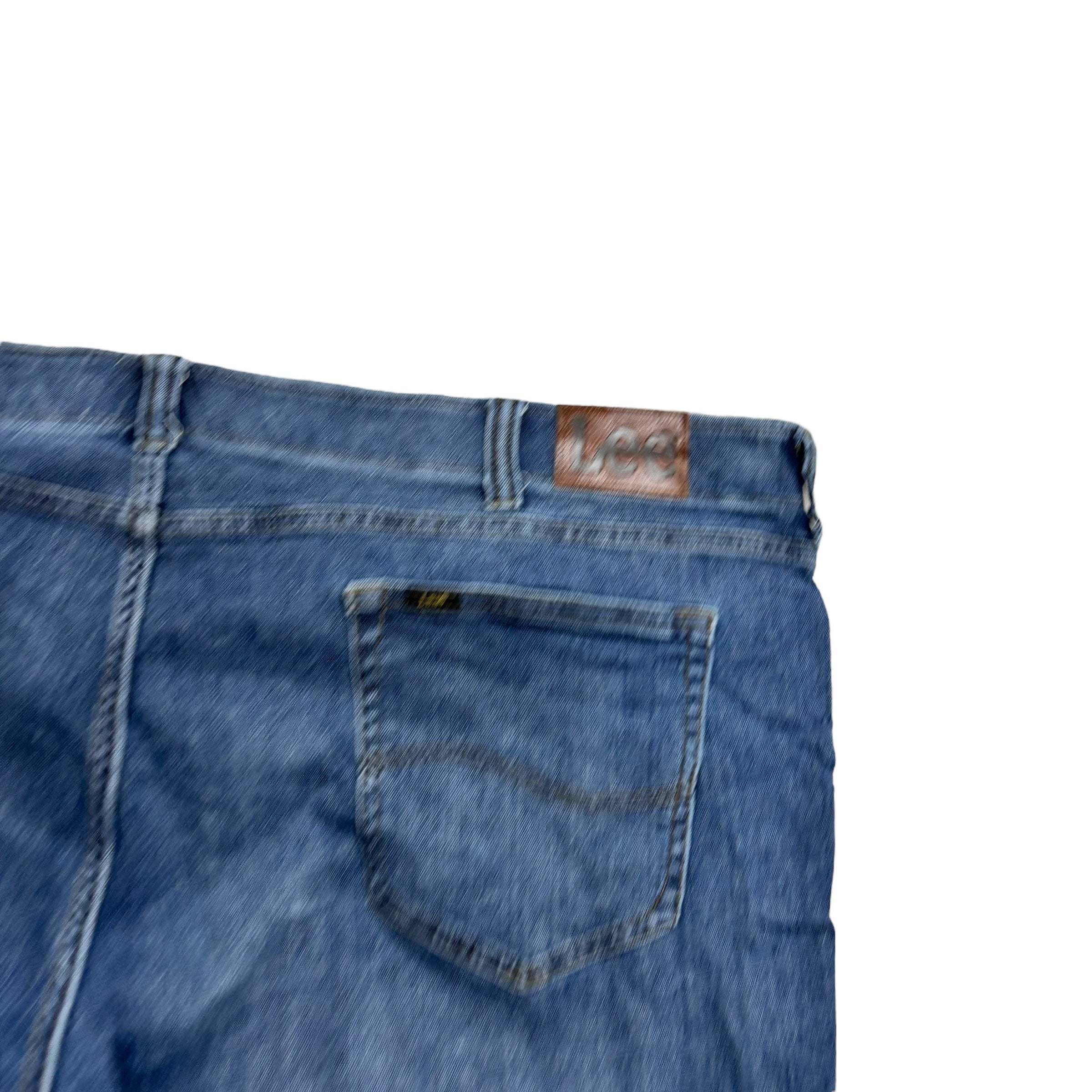 Lee Jeans W52 L27 Mens Mid Blue Regular Tapered Fit Stretch Denim (E)