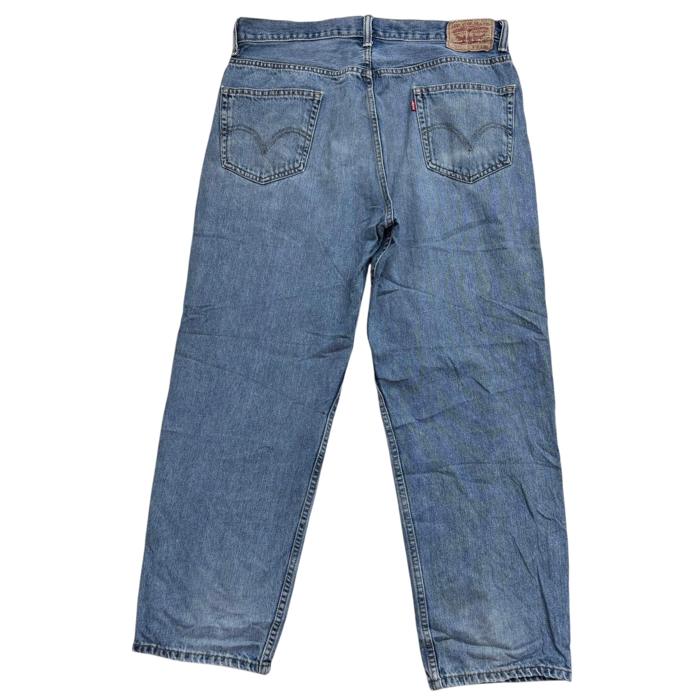 Levis 550 Jeans W36 L30 Mens Mid Blue Baggy Relaxed Straight Fit Vintage Denim