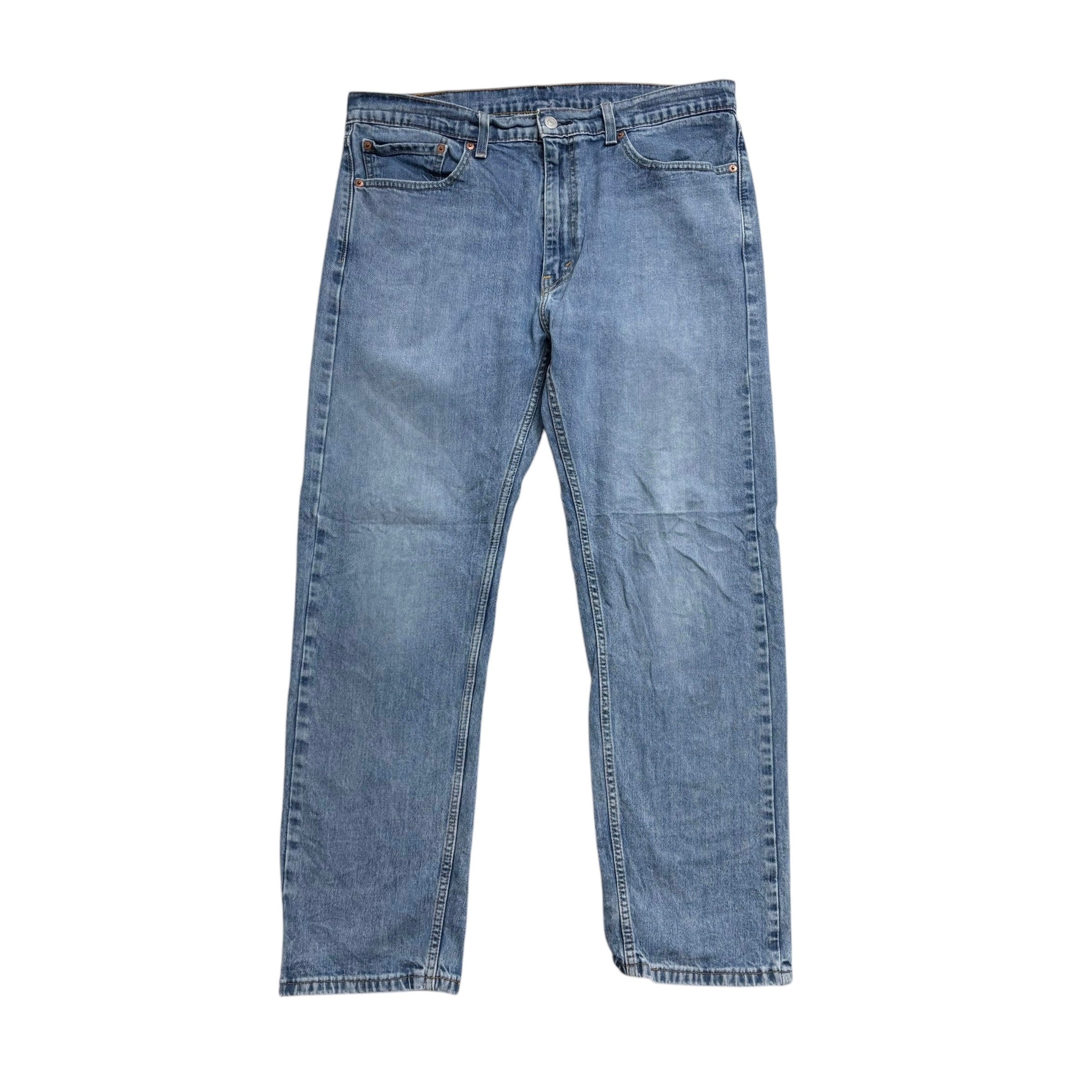 Levis 505 Jeans W36 L30 Mens Light Blue Regular Straight Fit Stretch Denim