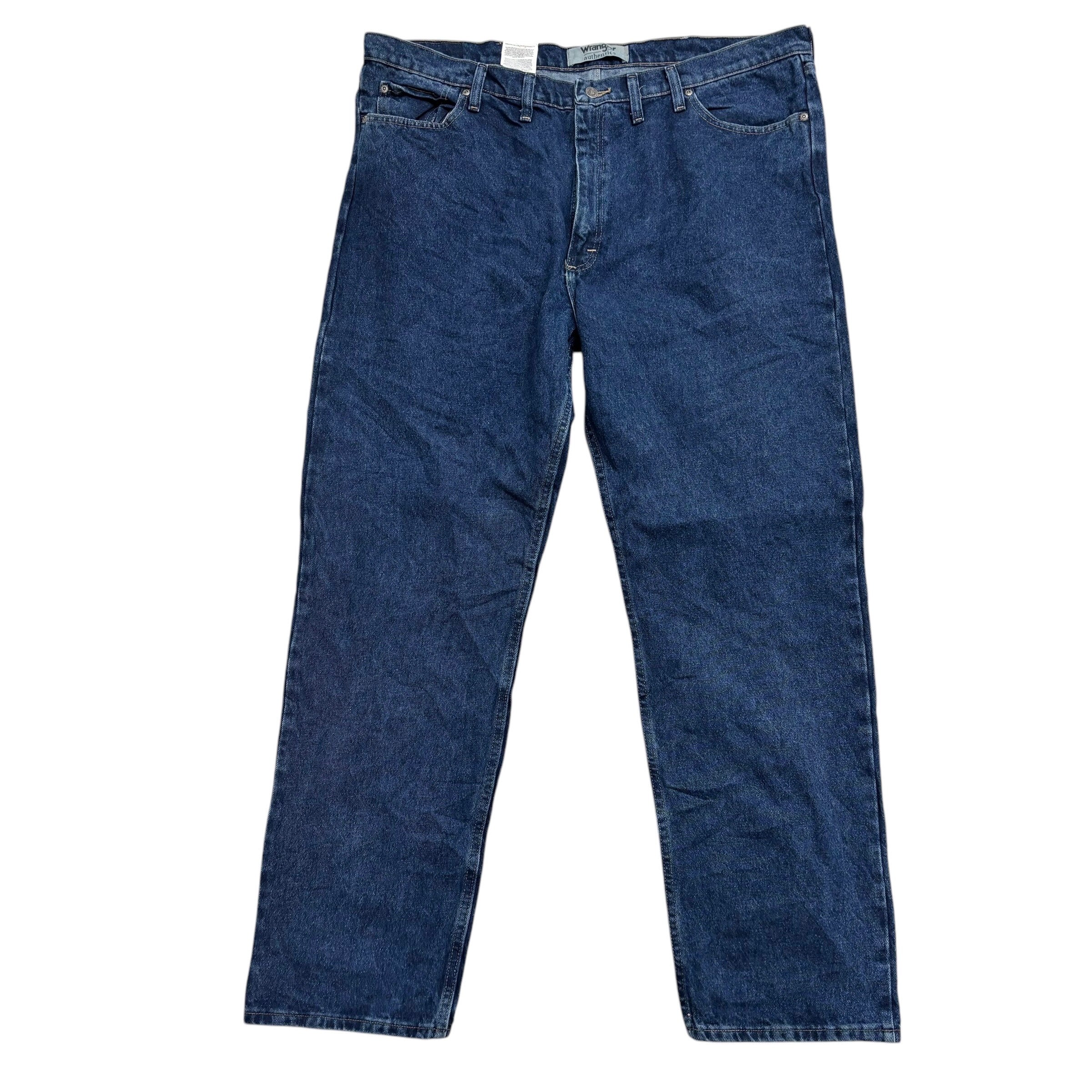 Wrangler Jeans W44 L34 Mens Dark Blue Relaxed Straight Fit Baggy Denim (E)