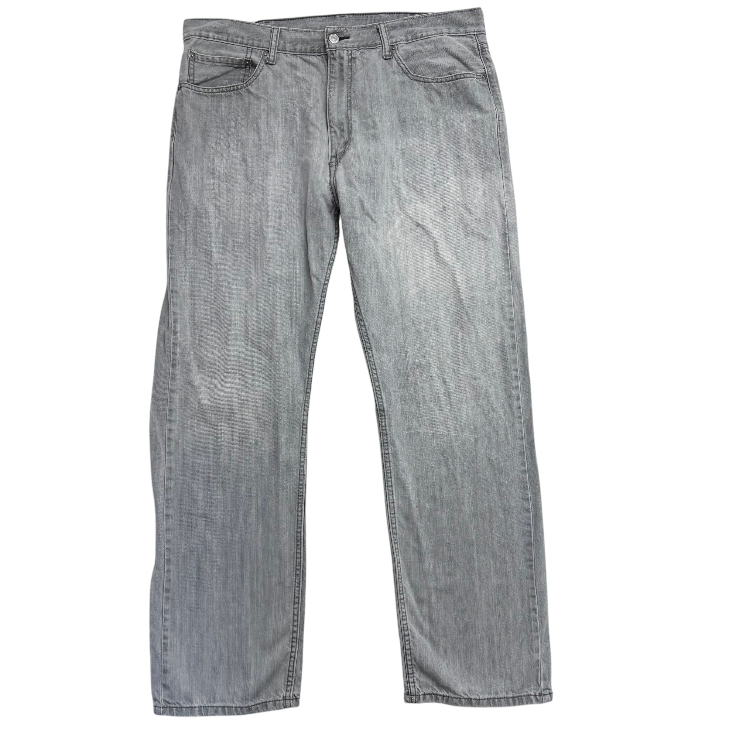 Levis 505 Jeans W38 L32 Mens Grey Regular Straight Fit Denim