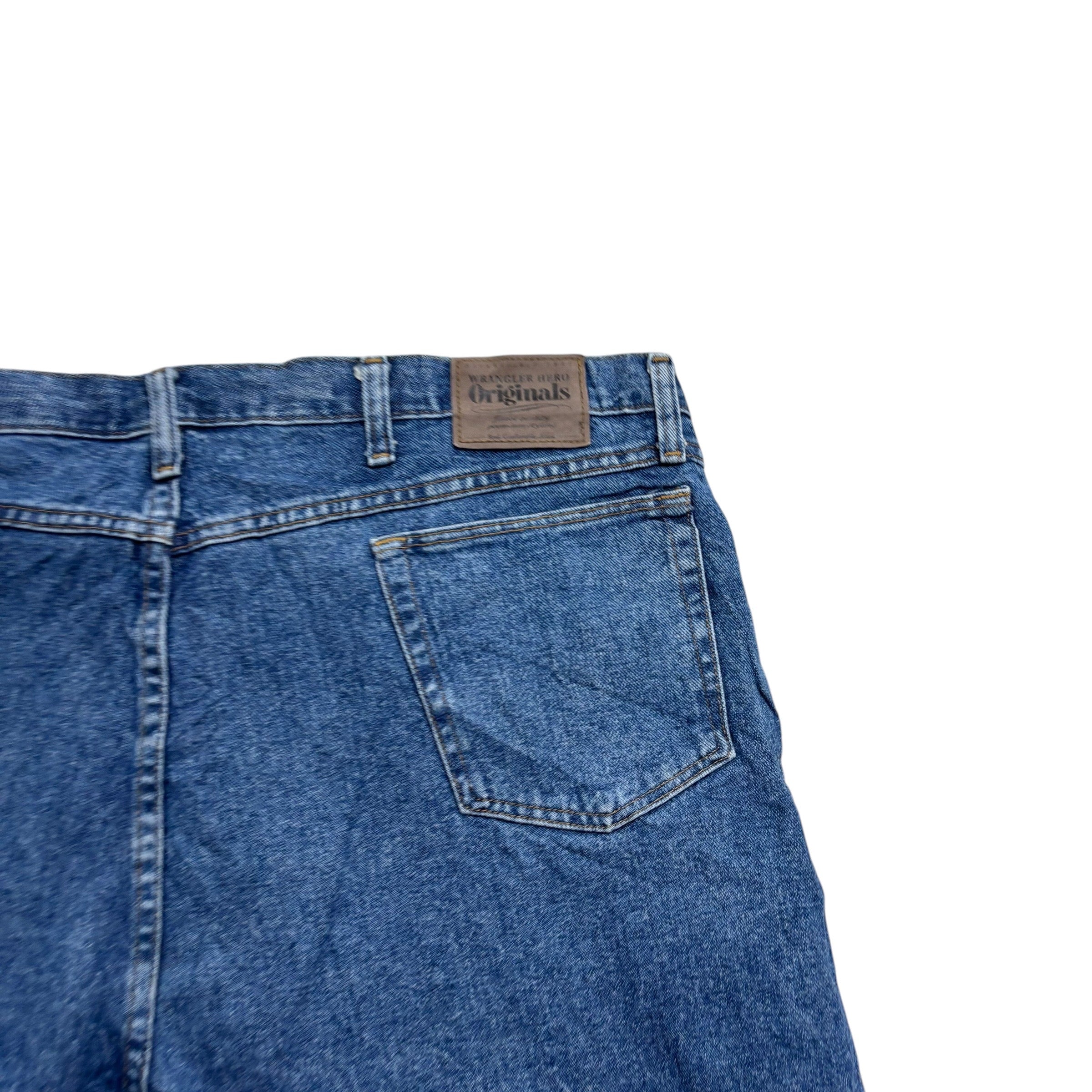 Vintage Wrangler Baggy Jorts W44 Mens Denim Shorts Mid Blue Relaxed Fit (E)