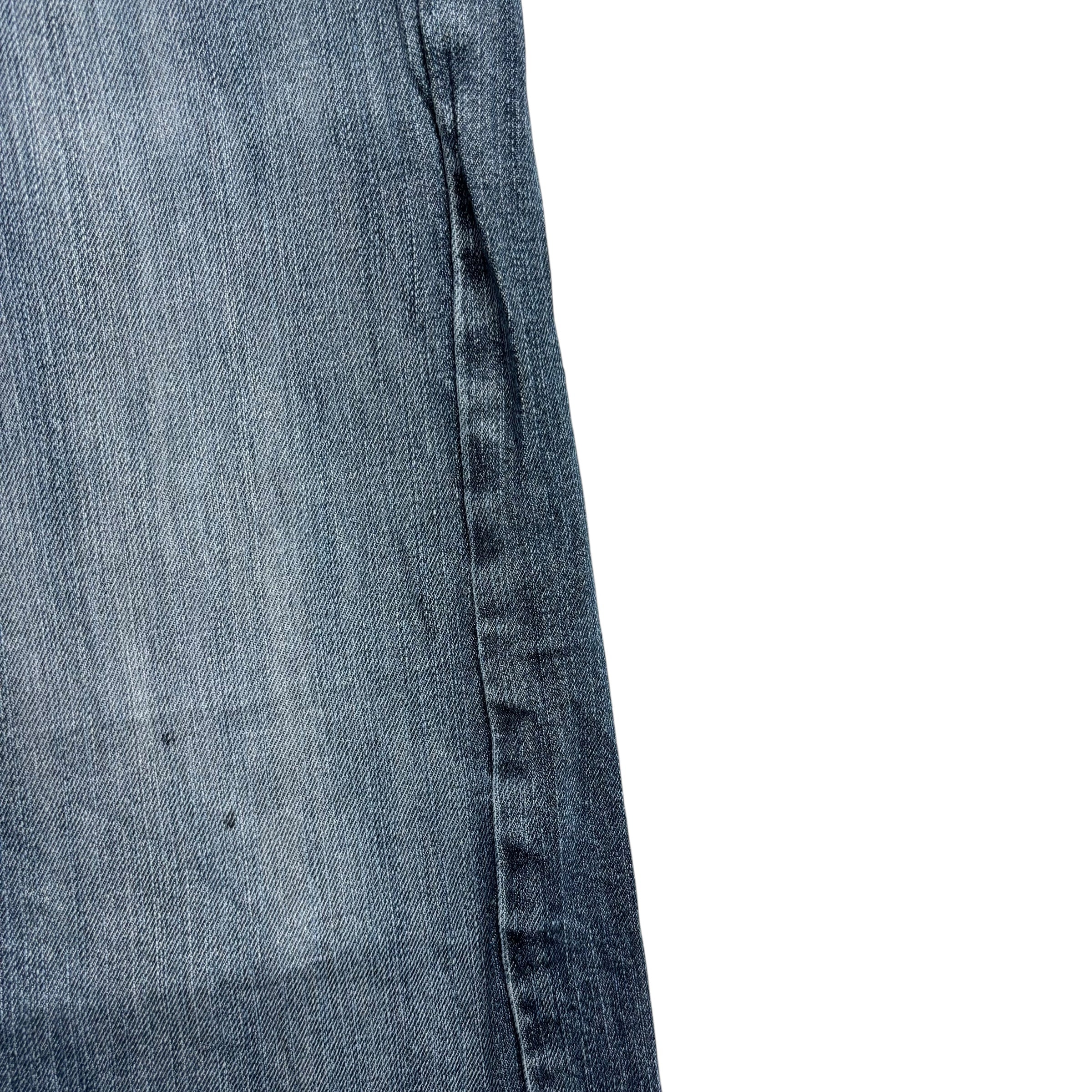 Levis Signature Jeans W36 L28 Mens Mid Blue Regular Straight Fit Stretch Denim