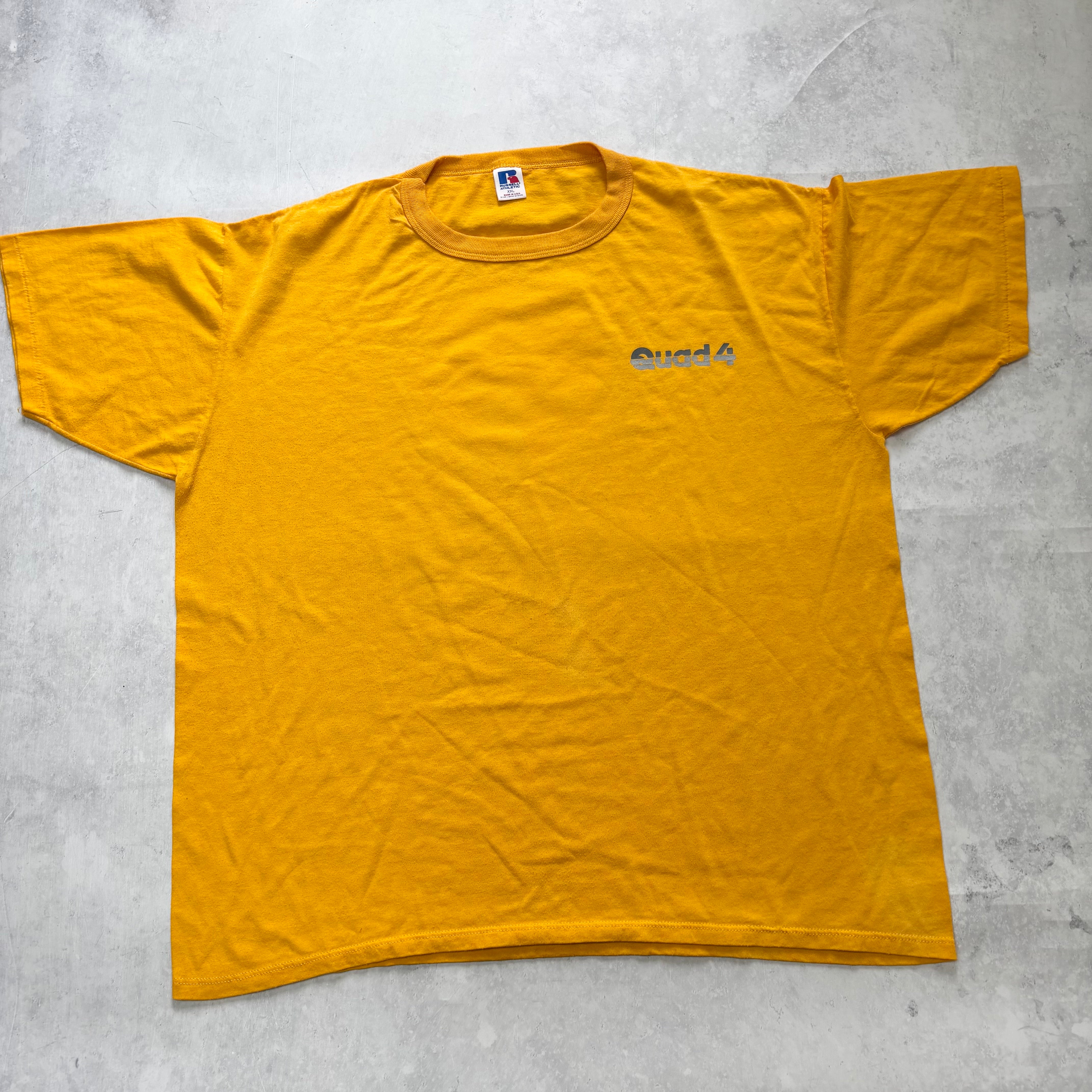 Vintage T Shirt Mens XXL Yellow Graphic Print 90s USA (F)