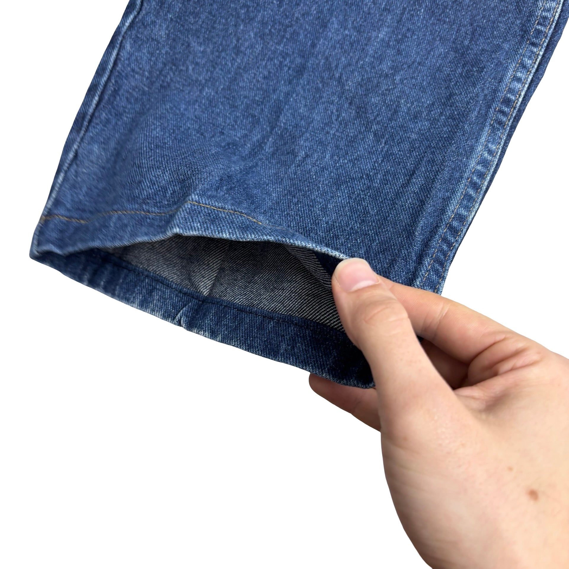 Wrangler Jeans W42 L27 Mens Dark Blue Relaxed Straight Fit Vintage Denim (E)