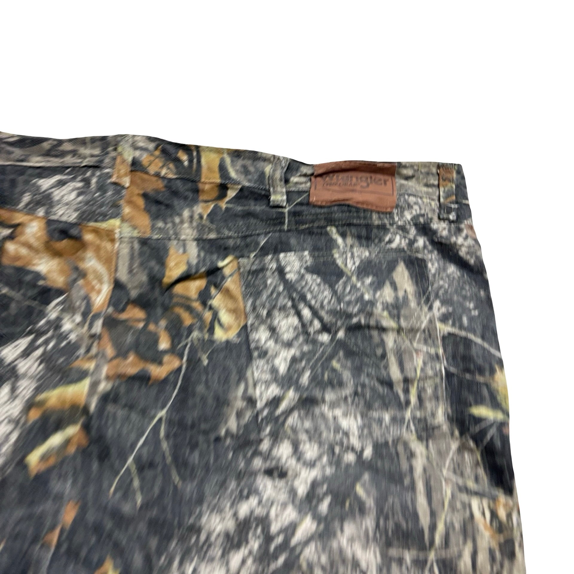 Wrangler RealTree Jeans W46 L32 Mens Green Khaki Relaxed Tapered Fit Vintage (E)