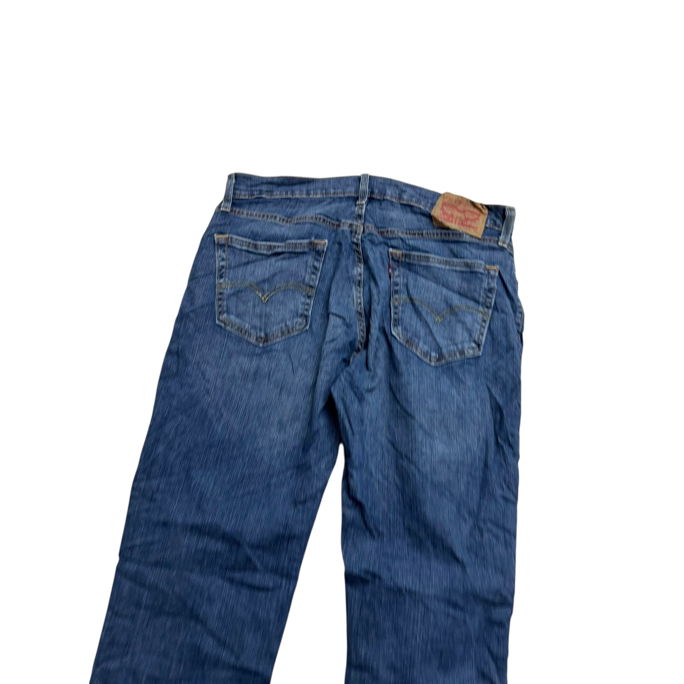 Levis 559 Jeans W34 L32 Mens Mid Blue Regular Straight Fit Stretch Denim (E)