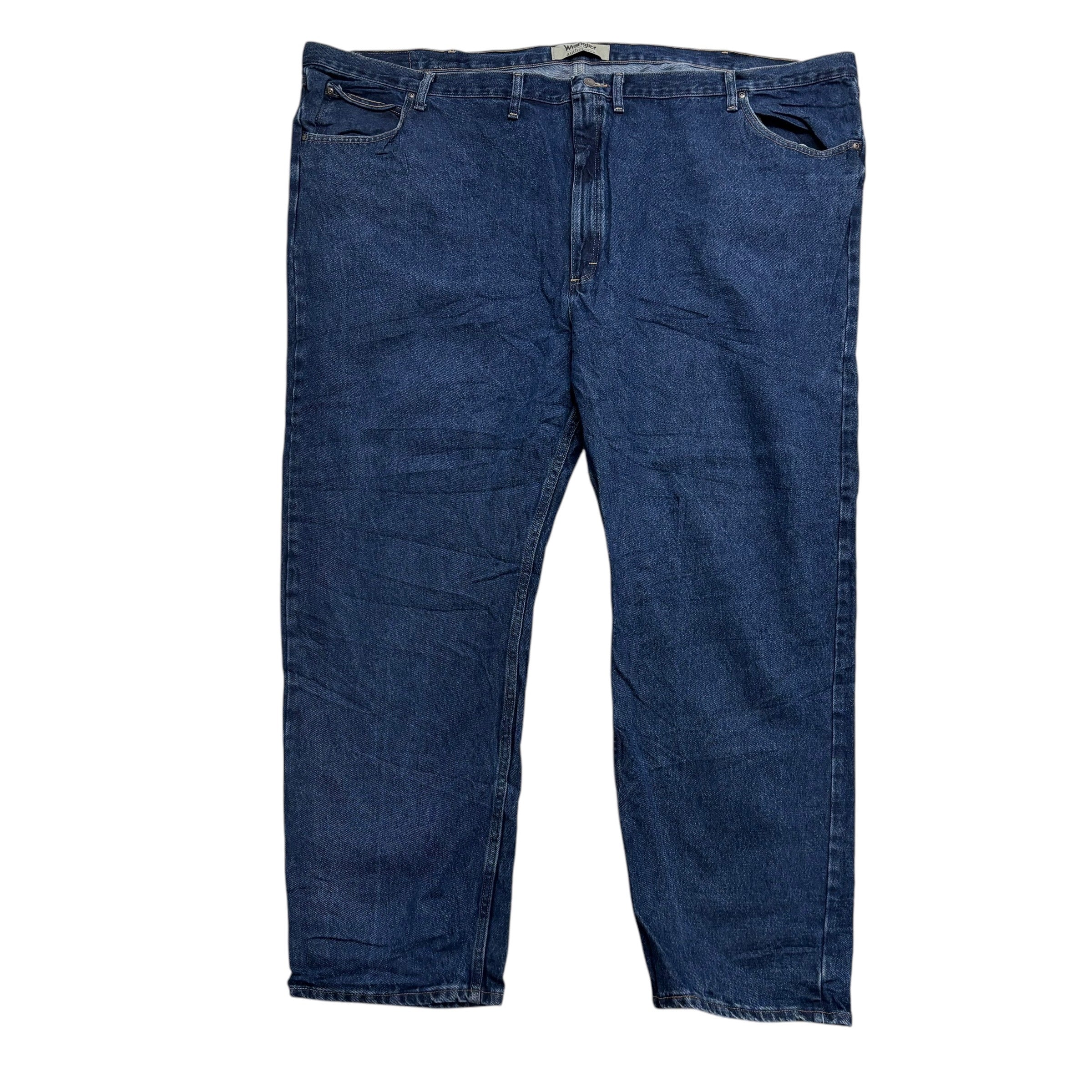 Wrangler Jeans W58 L32 Mens Dark Blue Relaxed Straight Fit Denim (E)