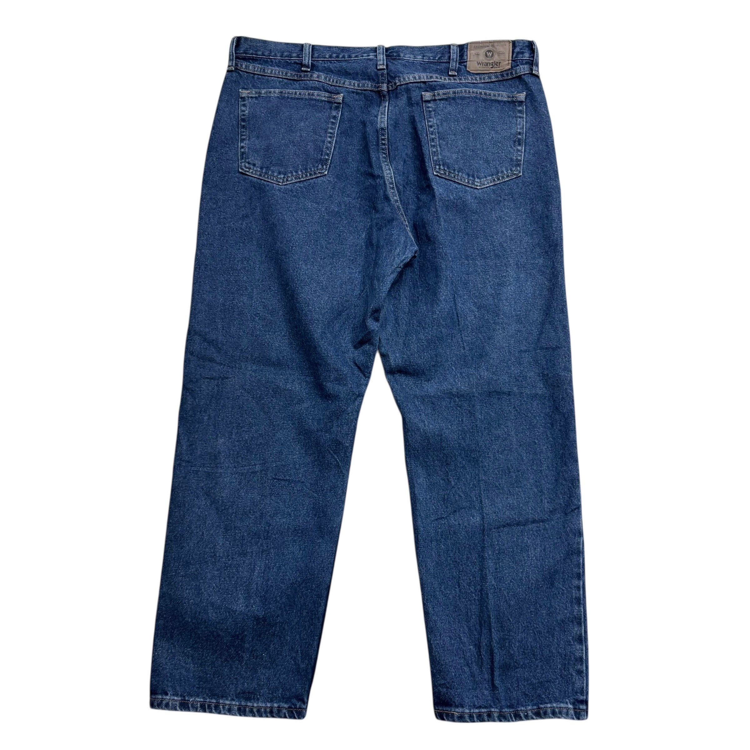 Wrangler Jeans W40 L30 Mens Mid Blue Relaxed Straight Fit Denim (E)