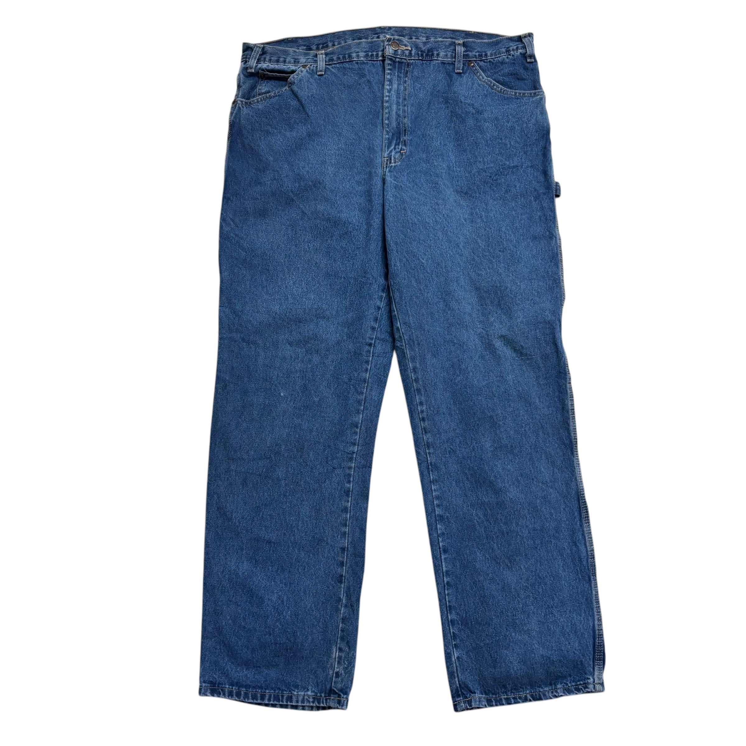 Dickies Carpenter Jeans W40 L34 Mens Mid Blue Relaxed Straight Fit Pants