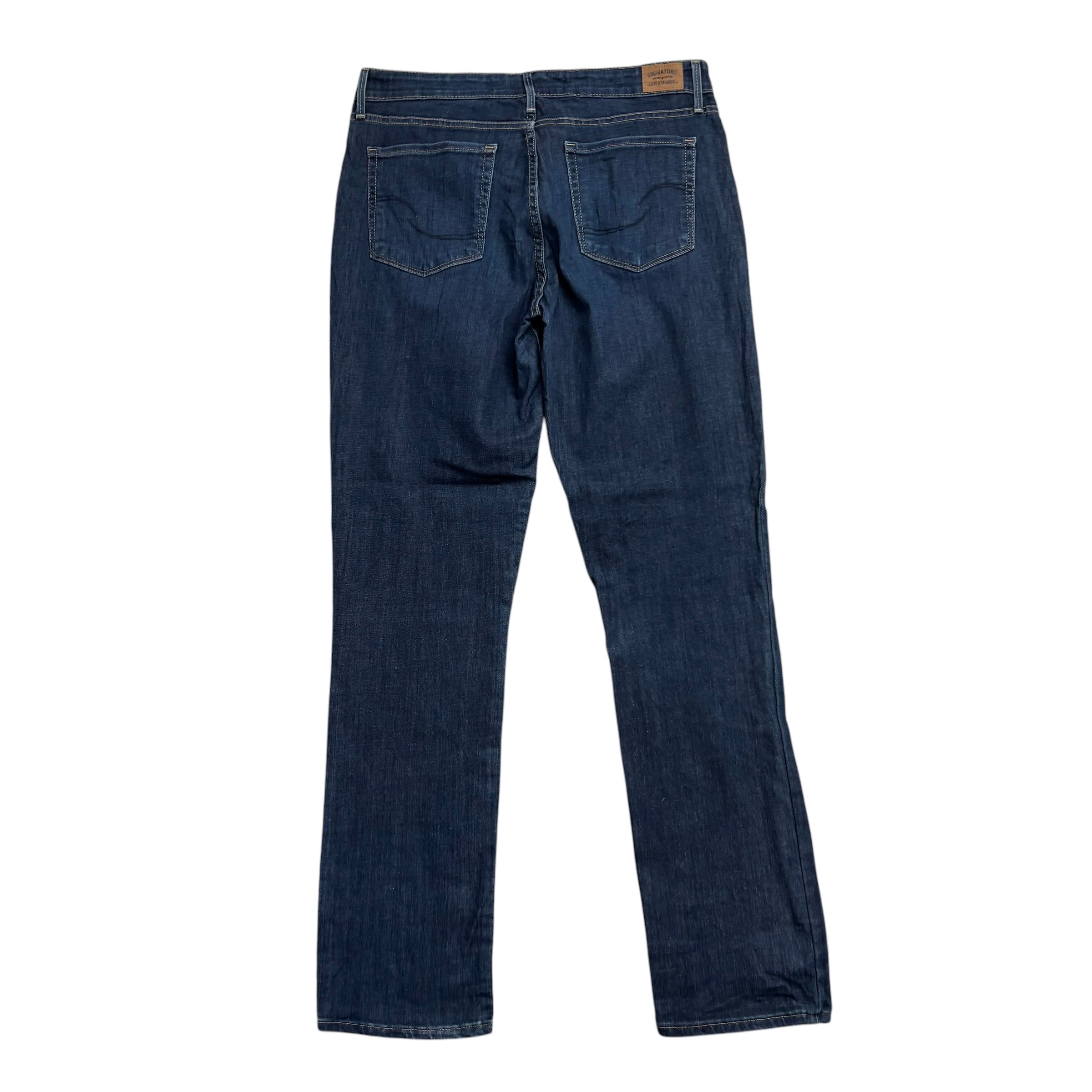 Levis Signature Jeans W31 L32 Womens Slim Fit Dark Blue Stretch Denim (E)