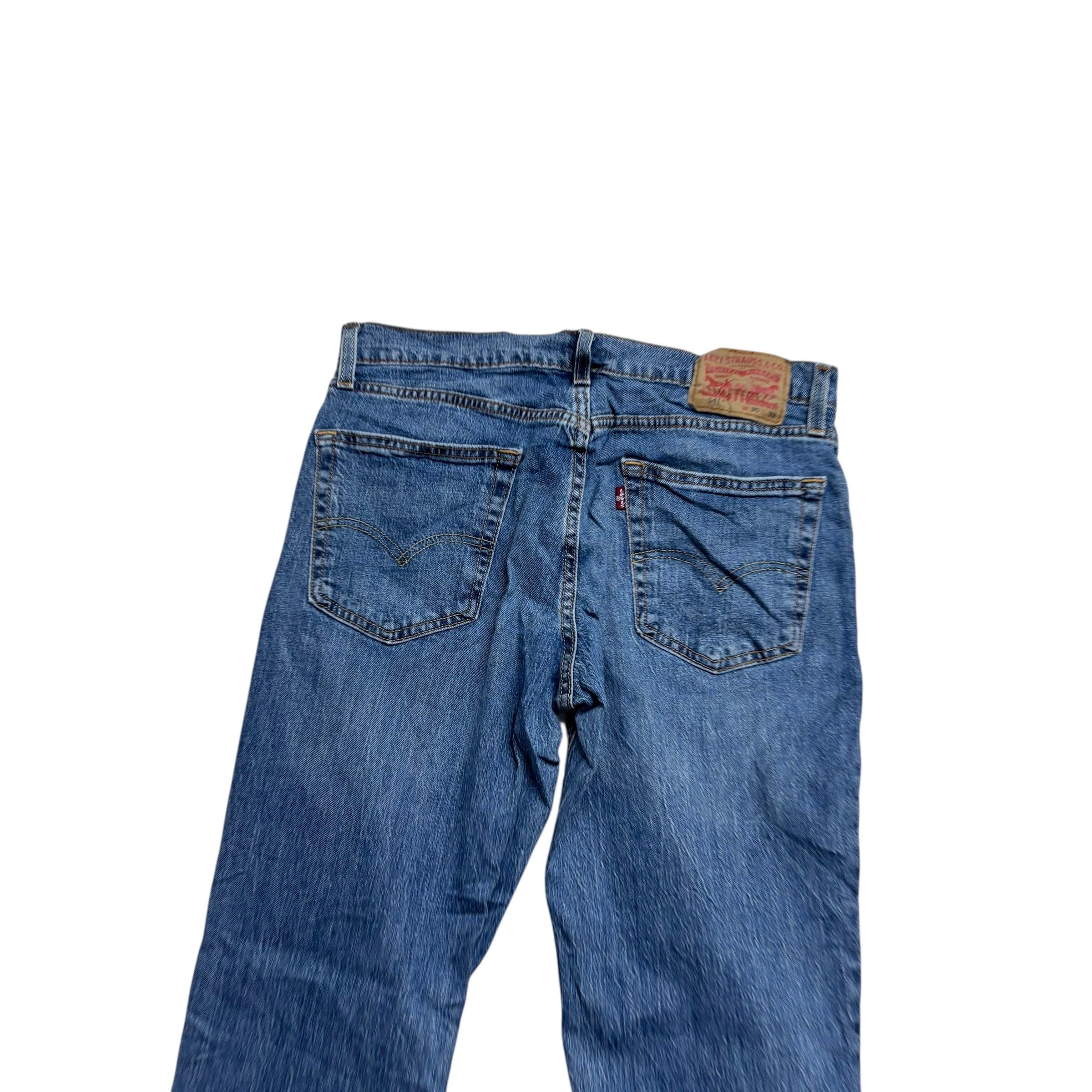 Levis 541 Jeans W30 L31 Mens Mid Blue Athletic Tapered Fit Stretch Denim (E)