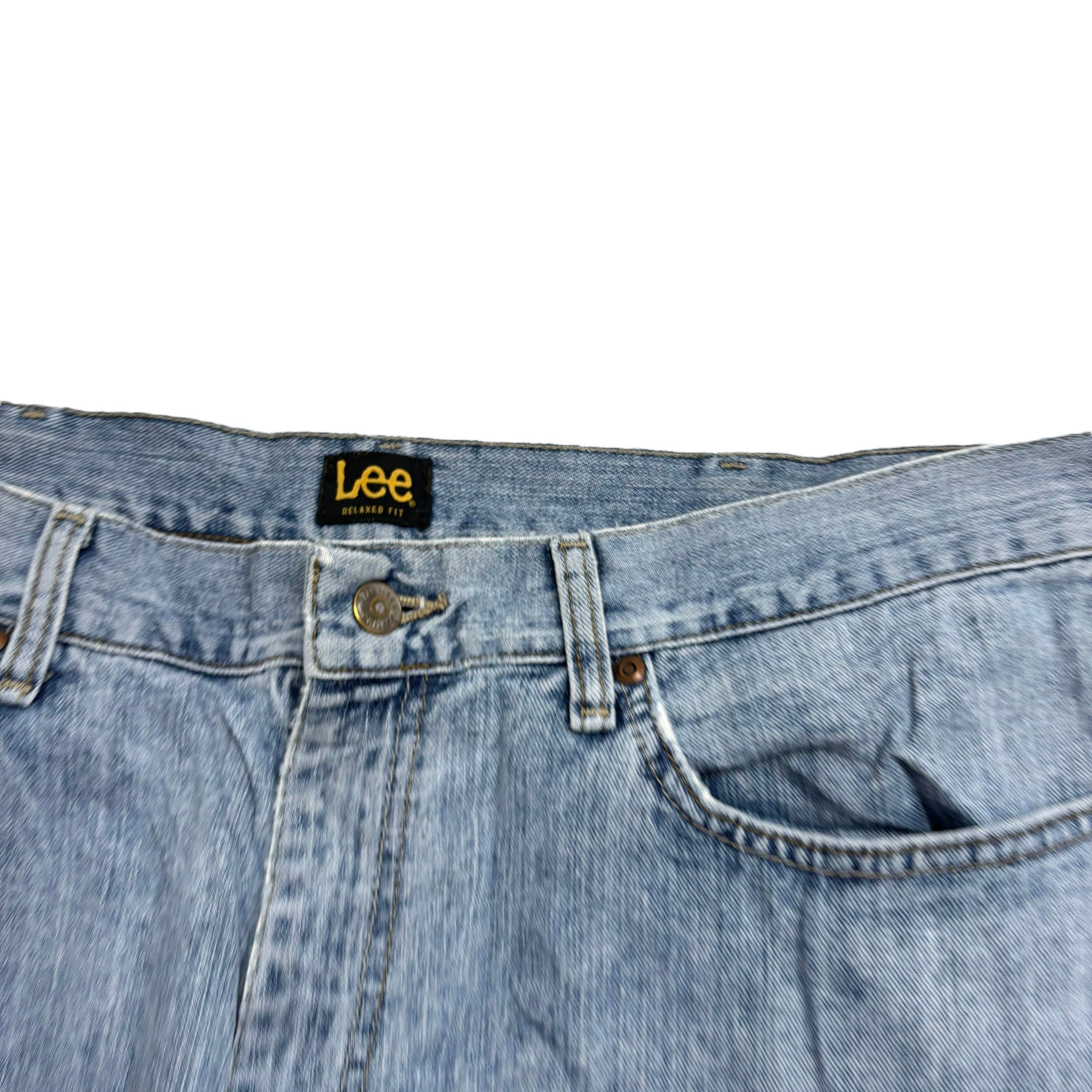 Lee Jeans W38 L34 Mens Light Blue Baggy Relaxed Straight Fit Denim (E)