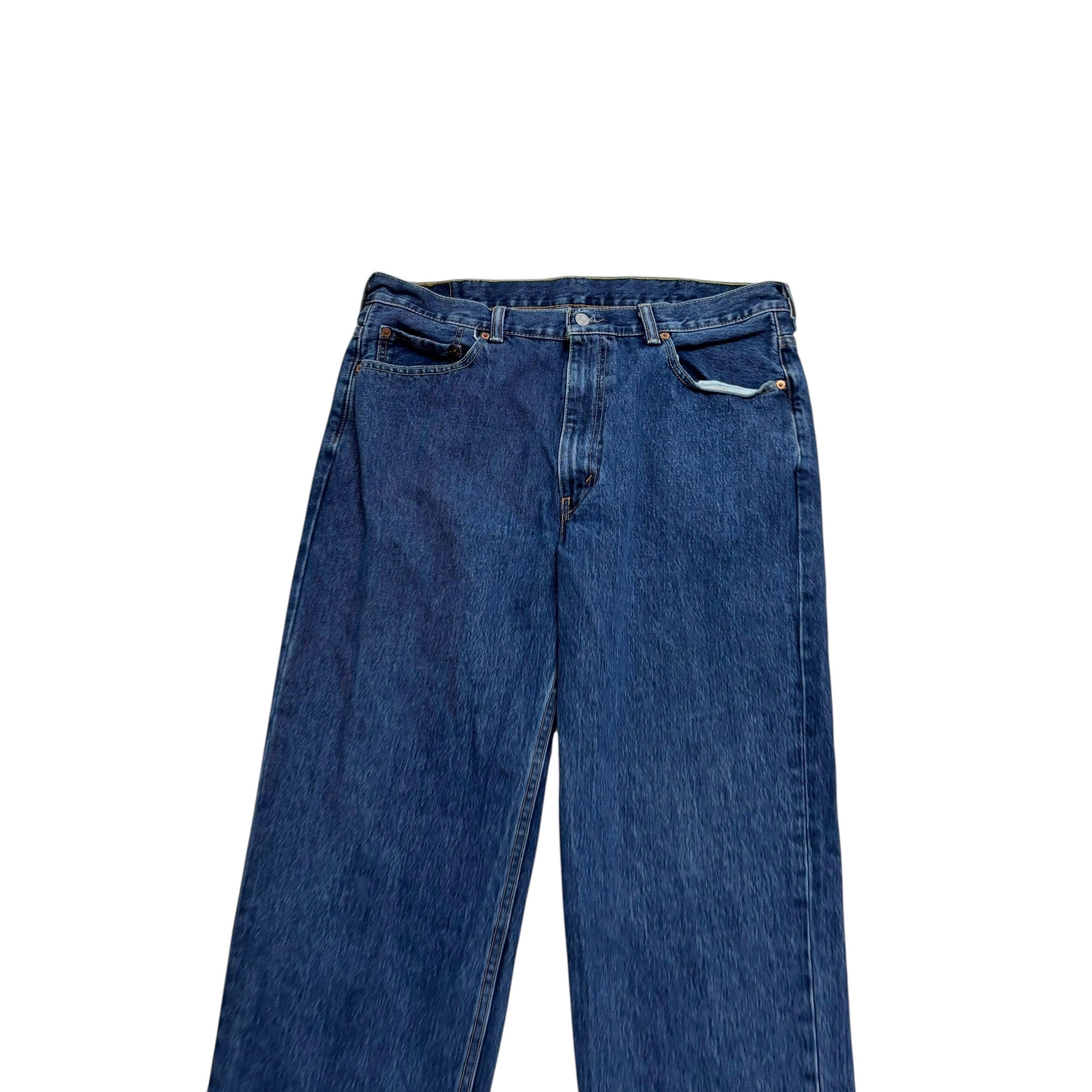 Levis 550 Jeans W38 L32 Mens Mid Blue Baggy Relaxed Straight Fit Denim (E)
