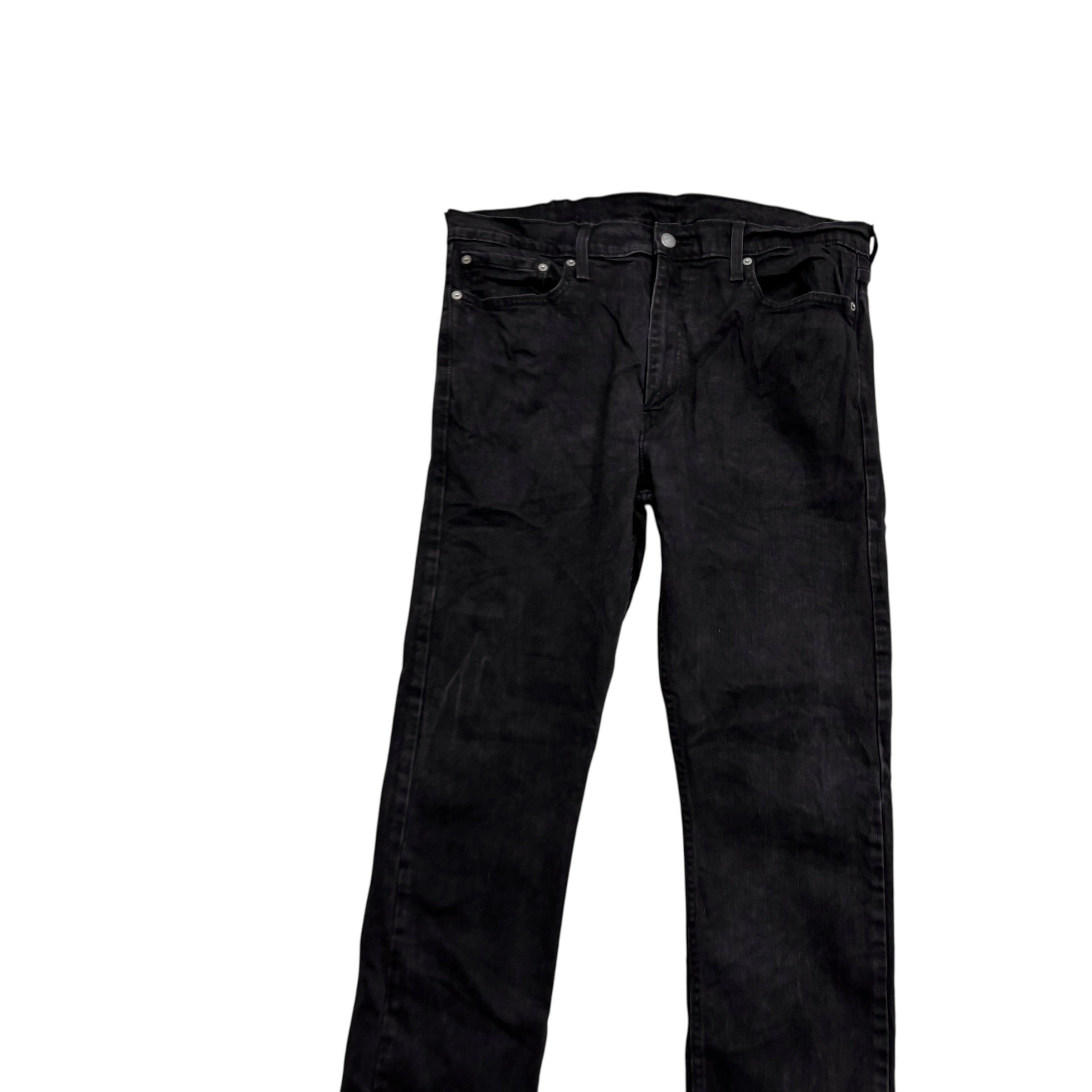 Levis 510 Jeans W36 L32 Mens Black Skinny Fit Stretch Denim (E)