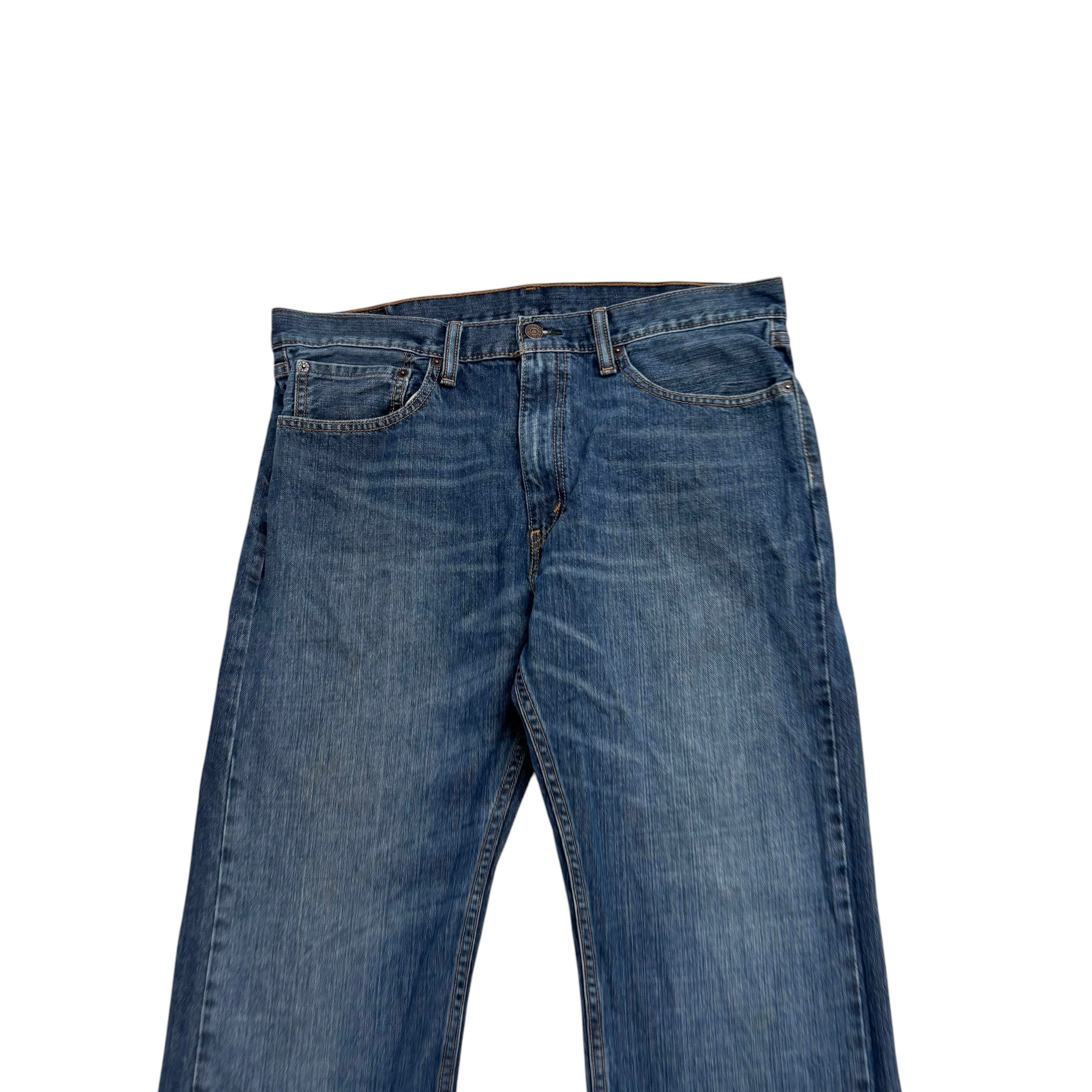 Levis 505 Jeans W36 L30 Mens Dark Blue Regular Straight Fit Vintage Denim