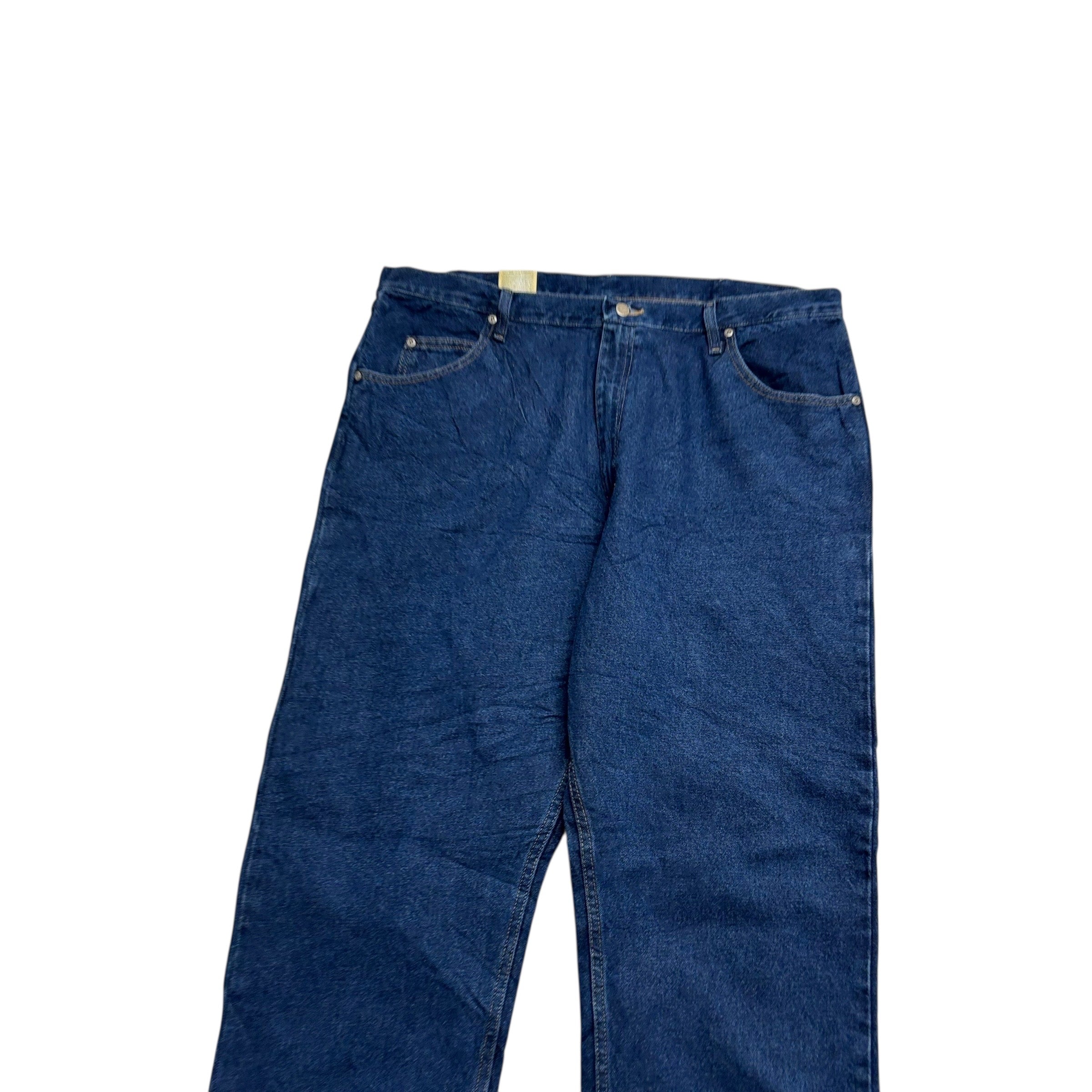 Wrangler Jeans W42 L32 Mens Dark Blue Baggy Relaxed Straight Fit Denim (E)